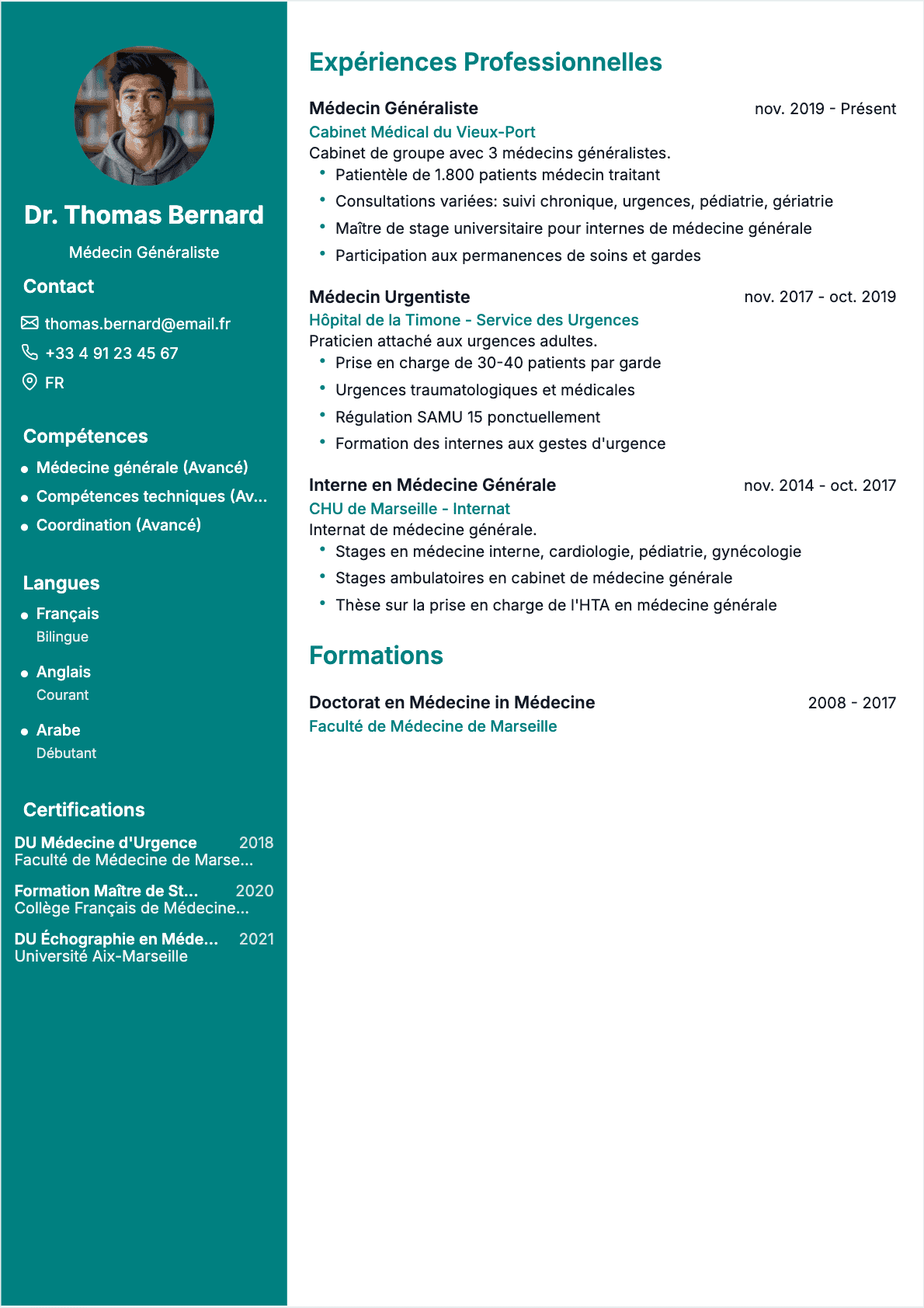 CV Médecin Confirmé - CV Médecin