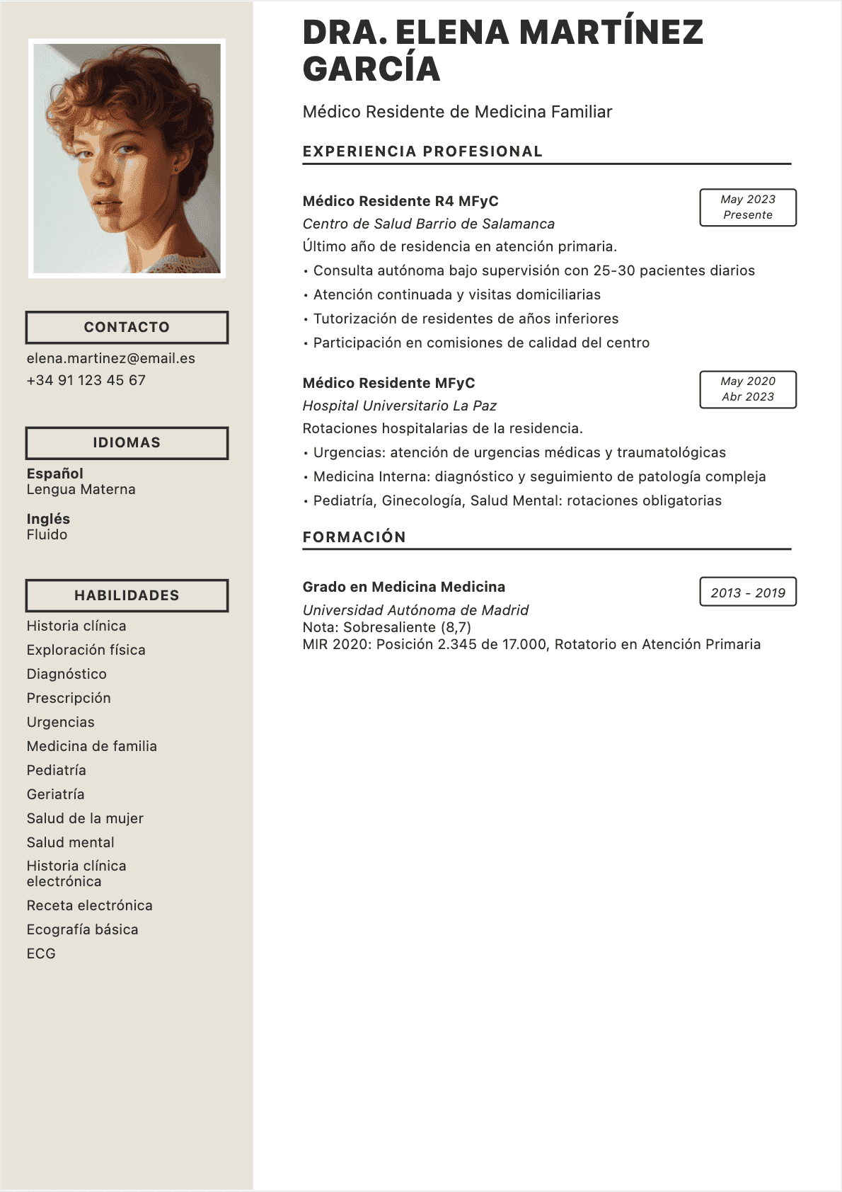 CV Médico Junior - CV Médico