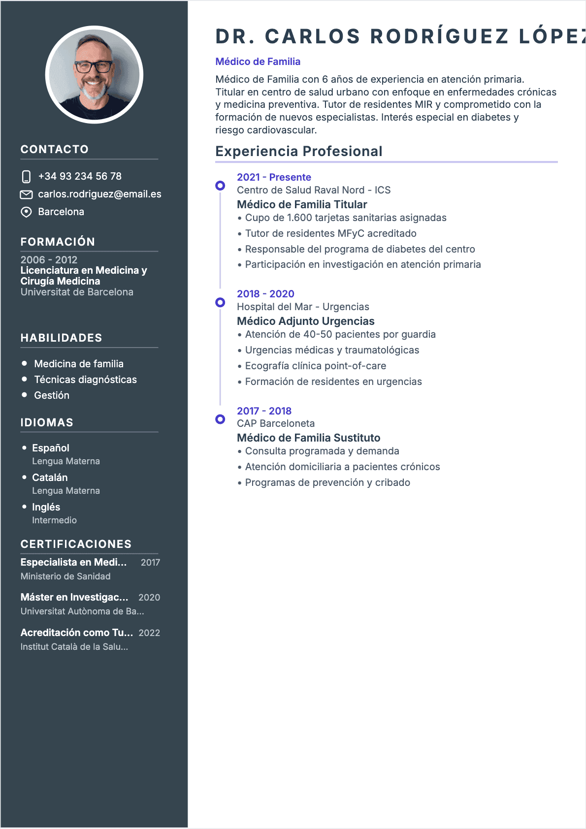 CV Médico Confirmé - CV Médico