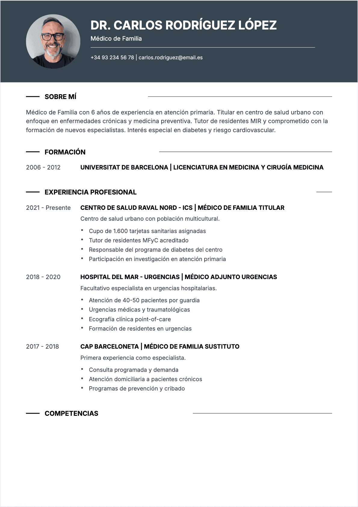 CV Médico Confirmé - CV Médico