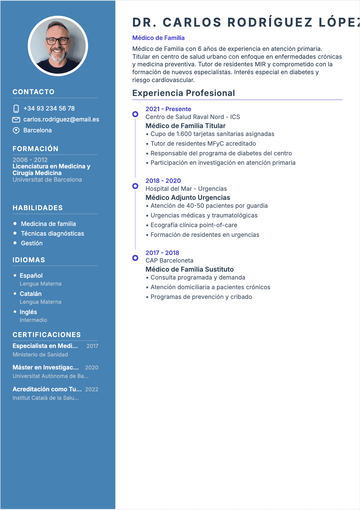 CV Médico Confirmé - CV Médico