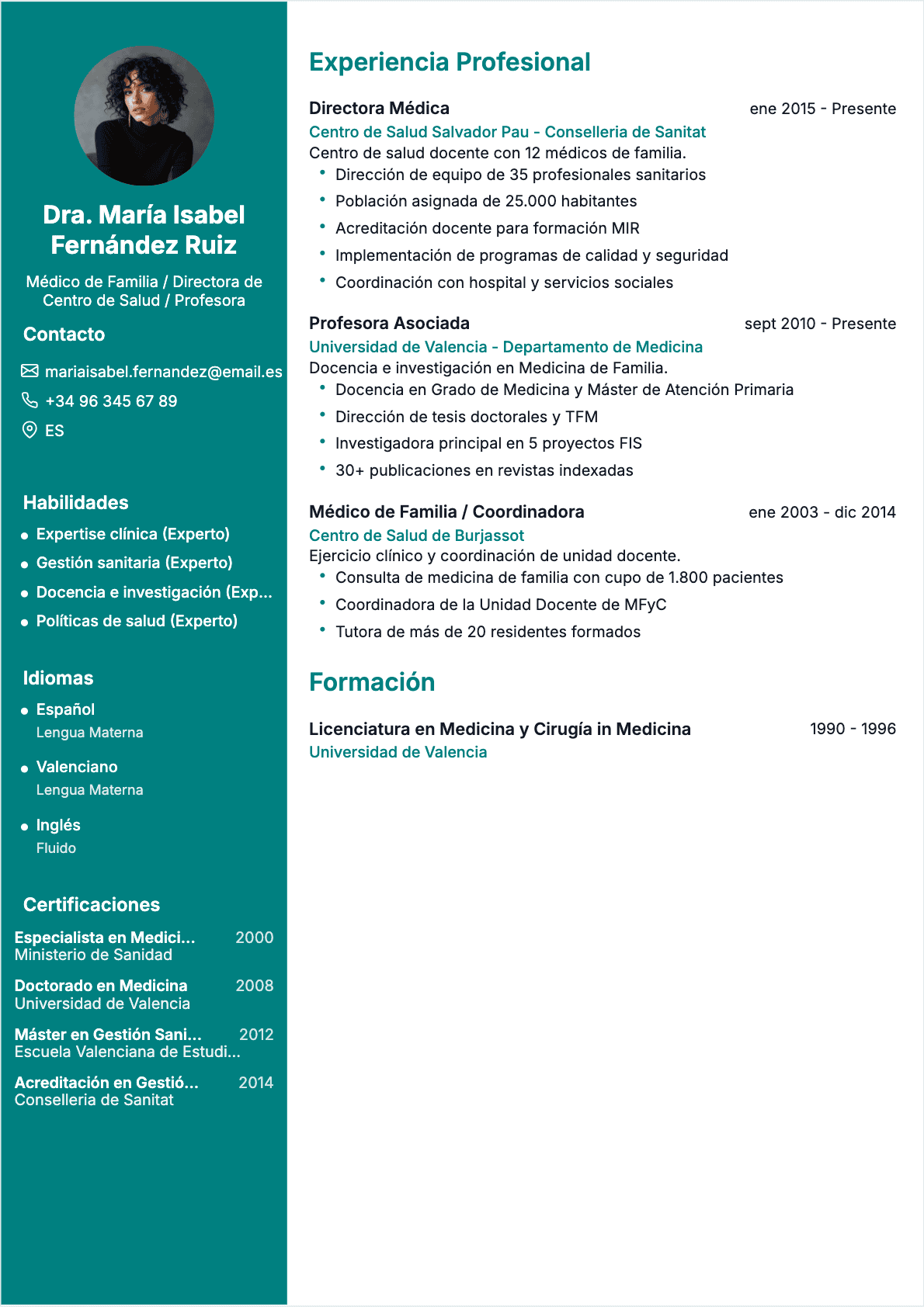 CV Médico Senior - CV Médico