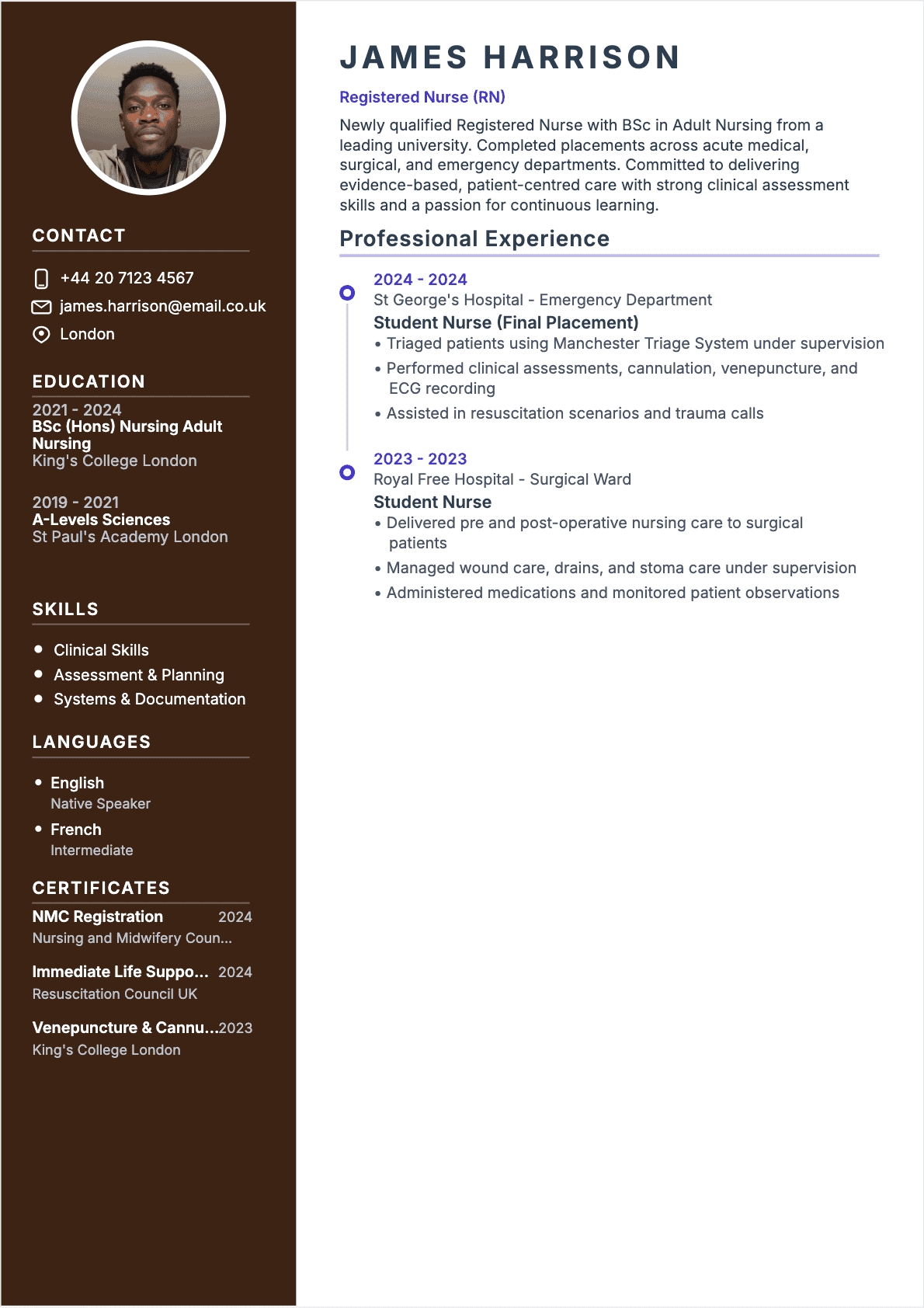Resume Nurse Junior - Nurse Resume