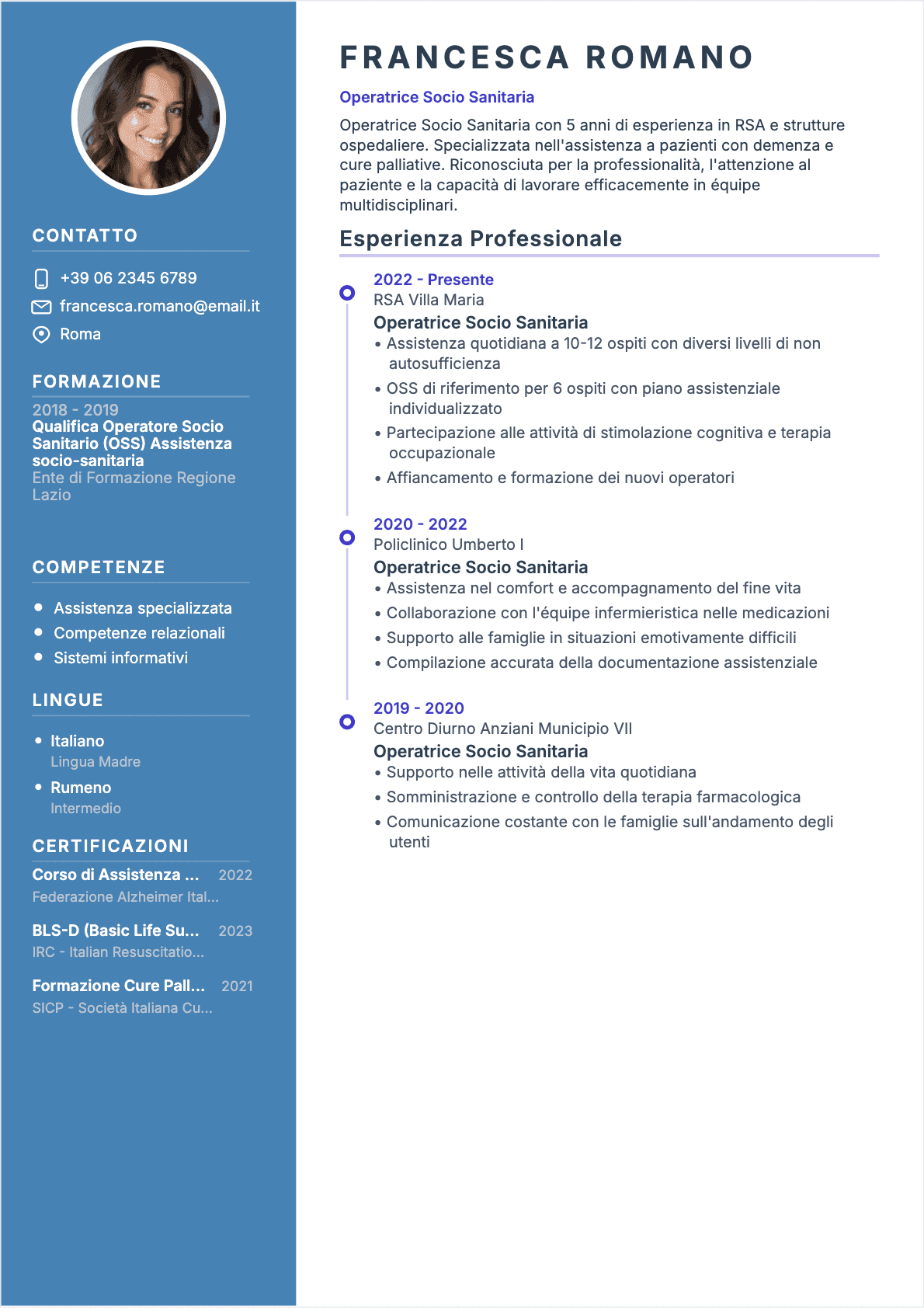 CV Operator Socio Sanitario Confirmé - CV Operator Socio Sanitario