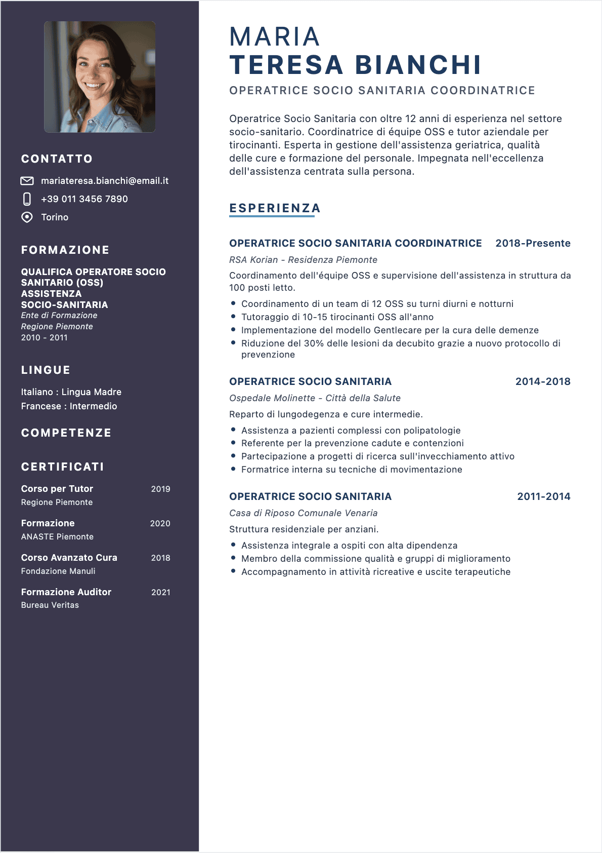 CV Operator Socio Sanitario Senior - CV Operator Socio Sanitario