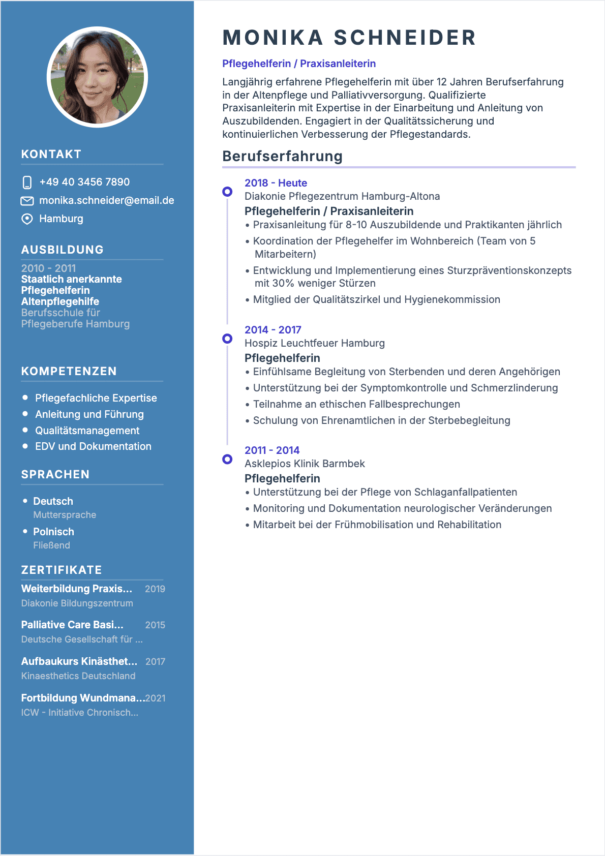 Pflegehelfer Senior - Pflegehelfer Lebenslauf