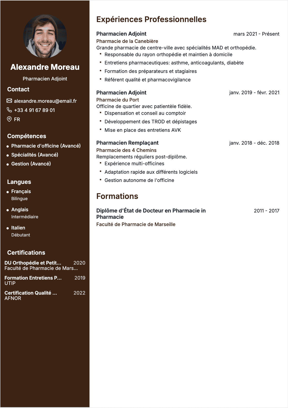 CV Pharmacien Confirmé - CV Pharmacien