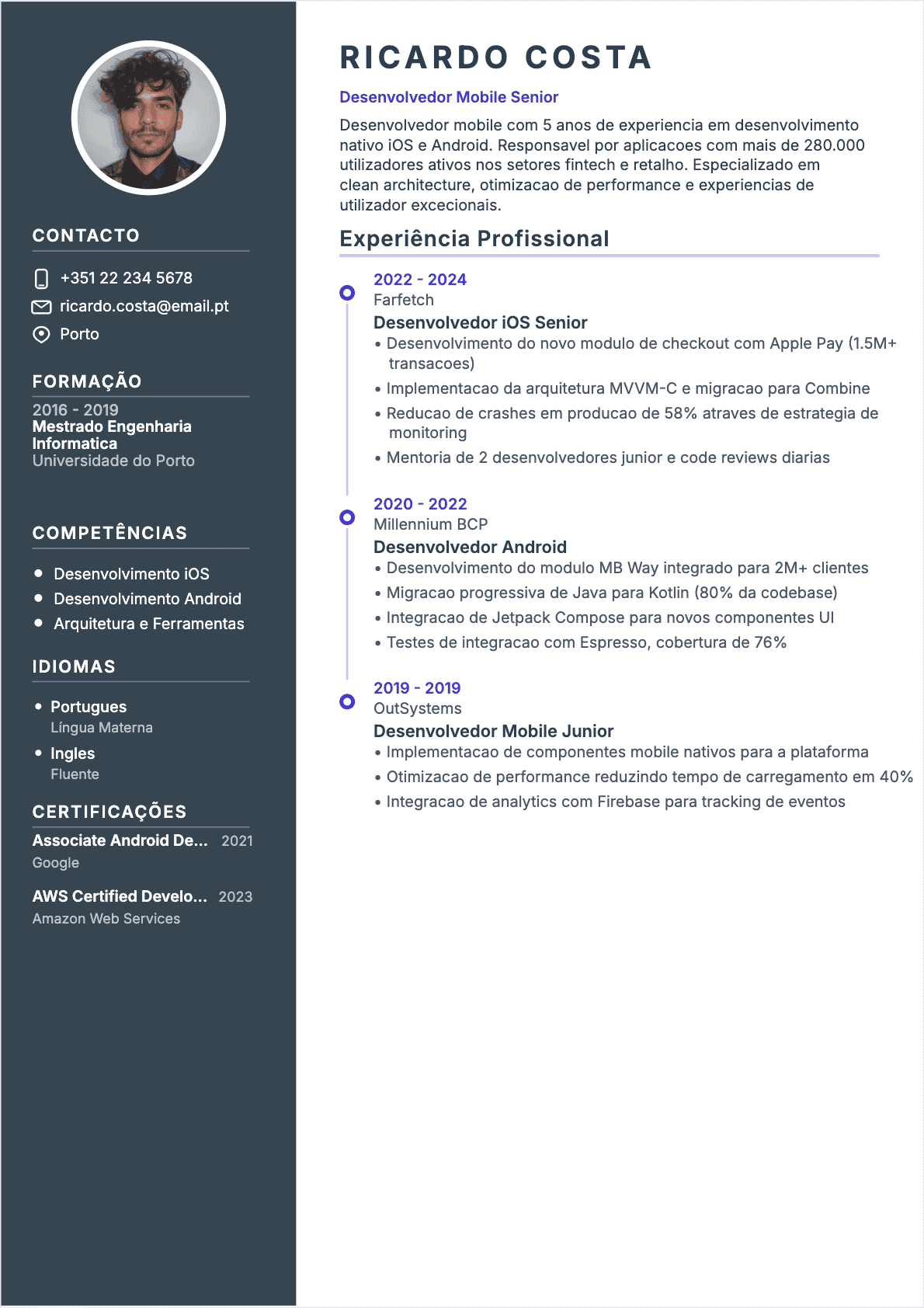 CV Programador mobile Confirmé - CV Programador mobile