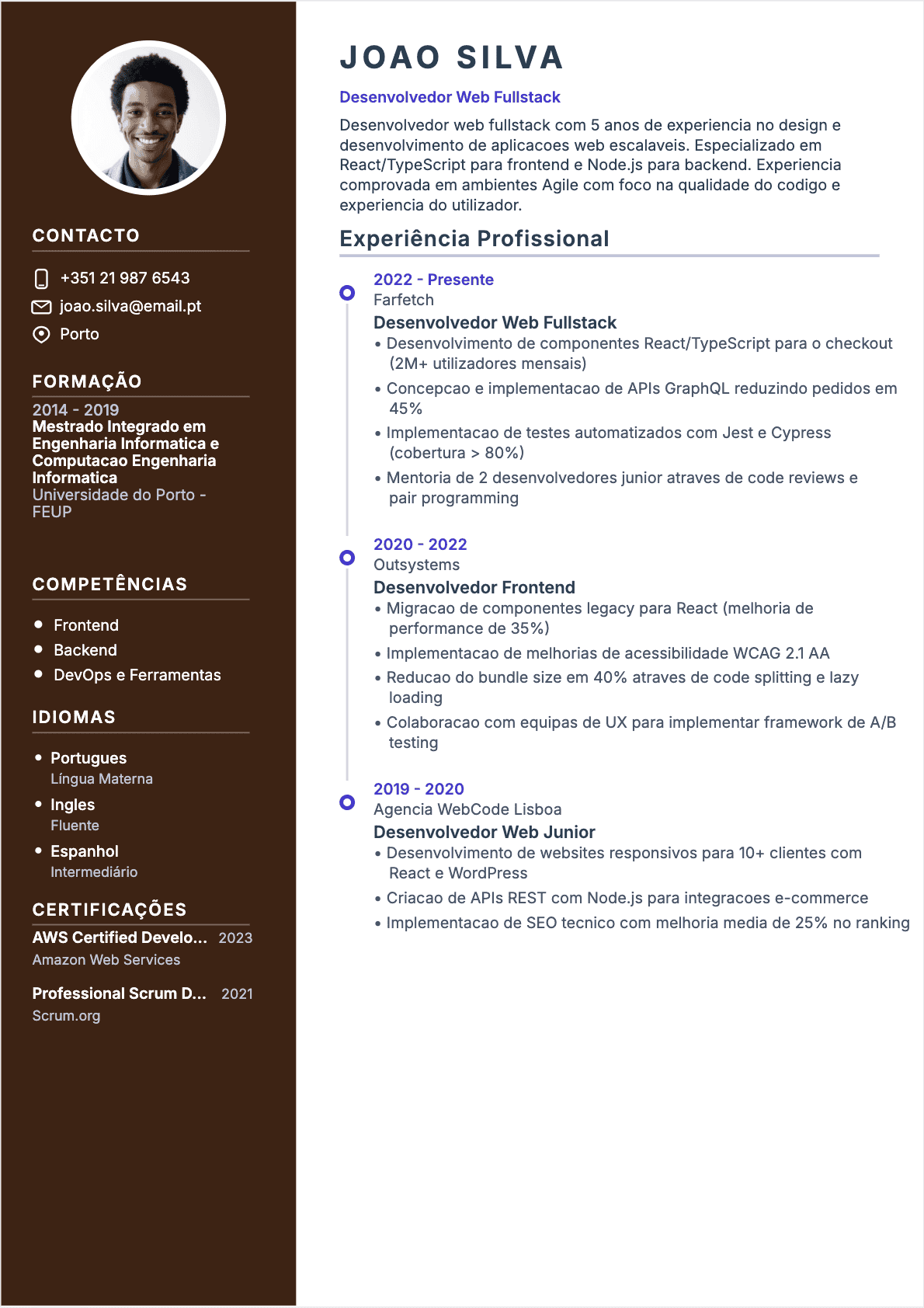 Programador web Confirmé - CV Programador web