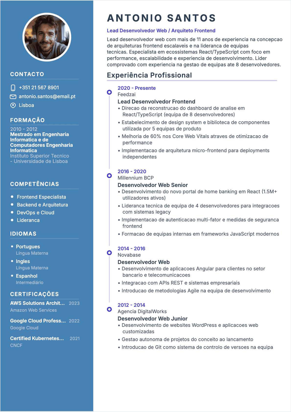 CV Programador web Senior - CV Programador web