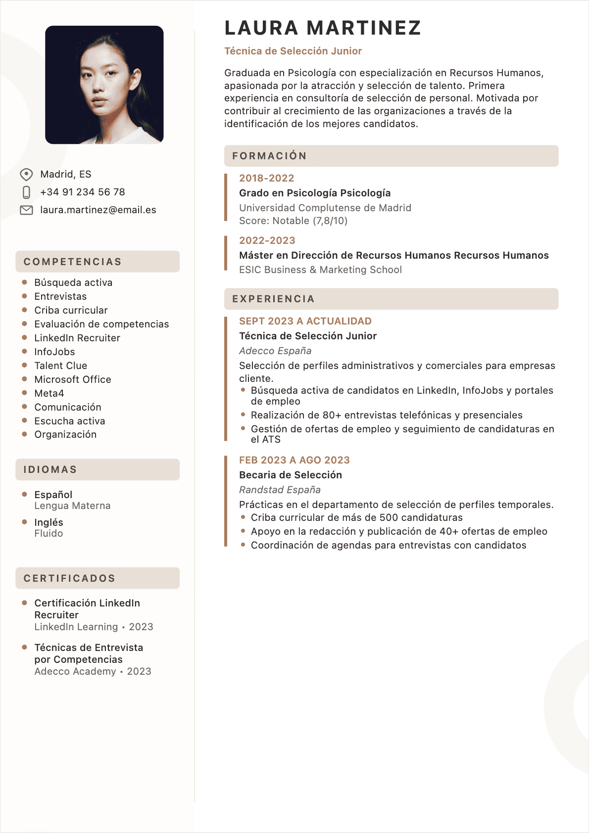 Reclutador Junior - CV Reclutador