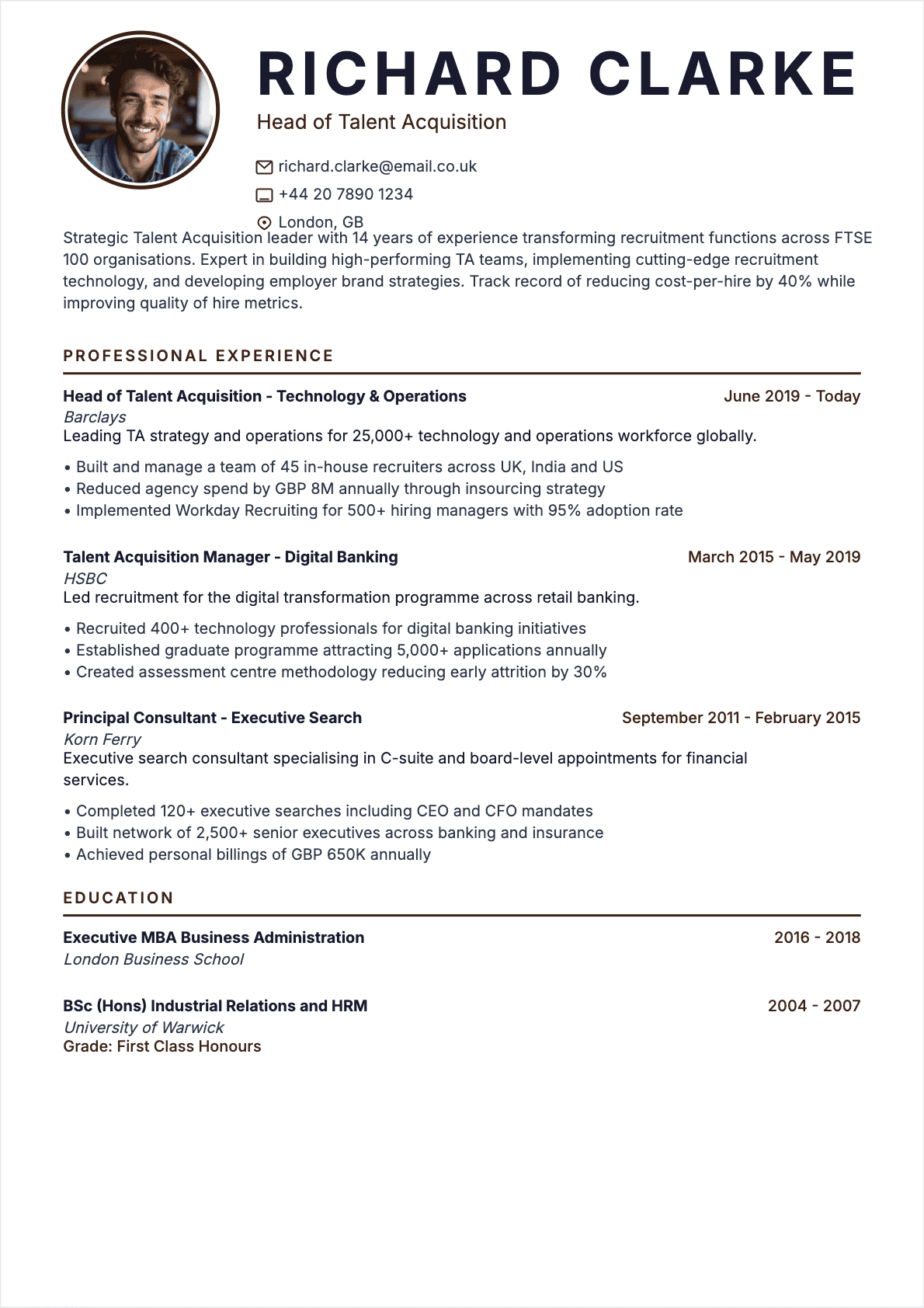 Recruiter Senior - Recruiter Resume