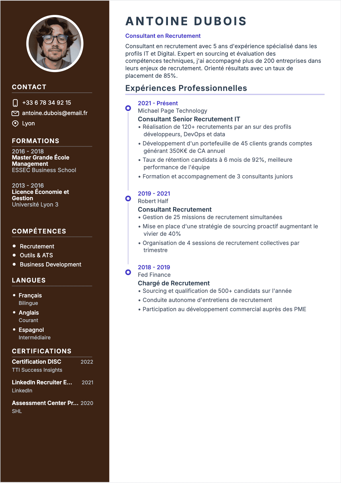 CV Recruteur Confirmé - CV Recruteur