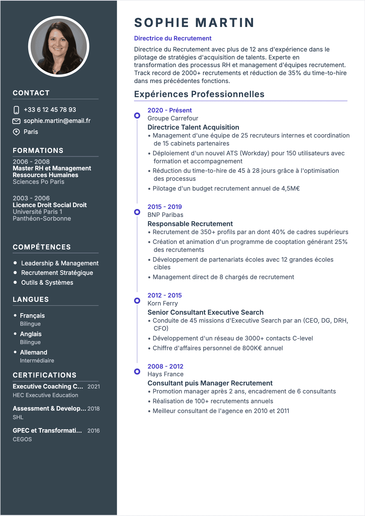 CV Recruteur Senior - CV Recruteur