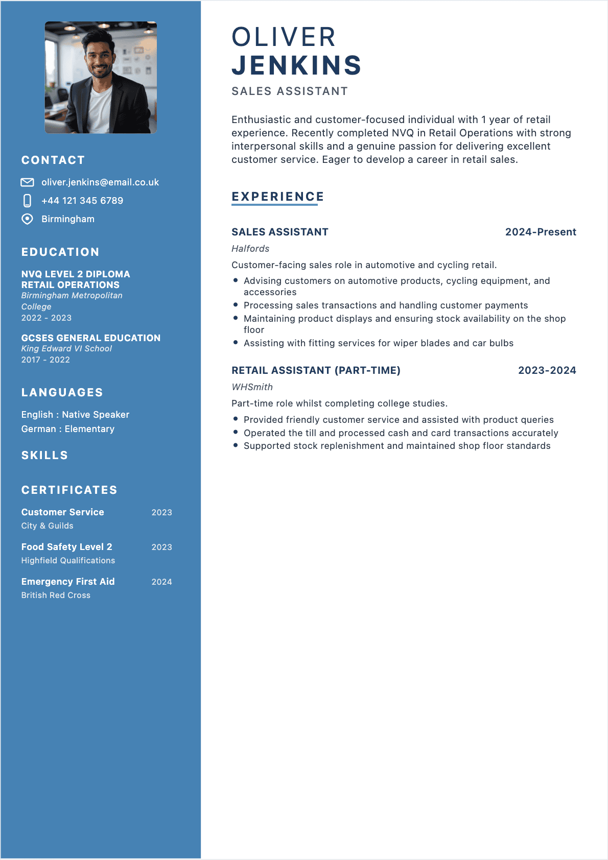 Sales Associate Junior - Sales Associate Resume