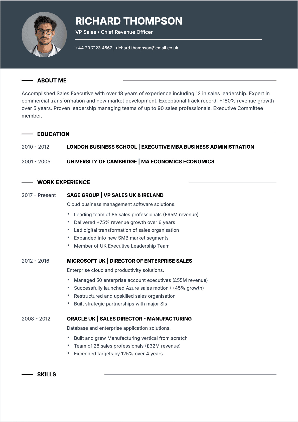 Sales Director Senior - Sales Director Resume