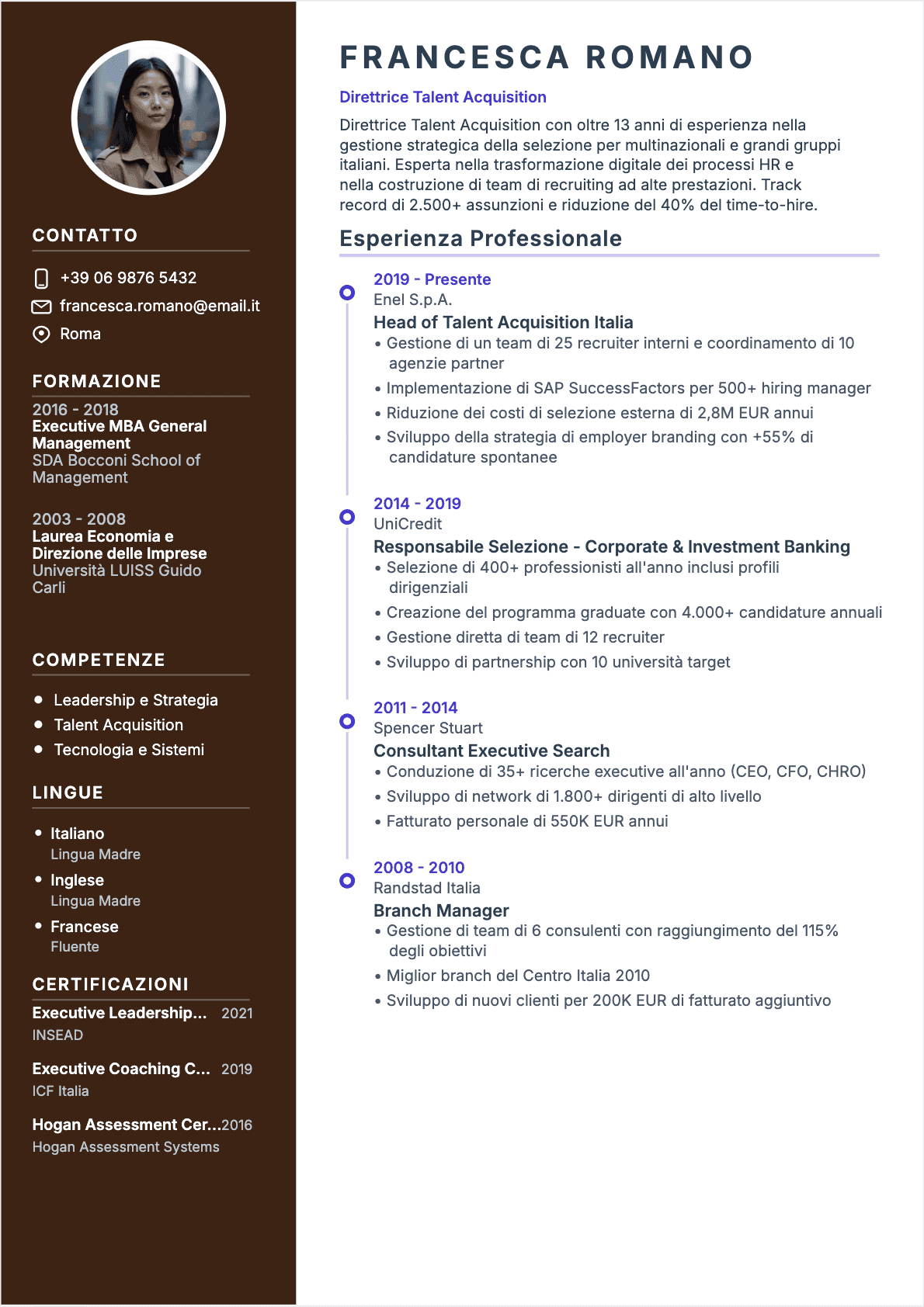 CV Selezionatore Senior - CV Selezionatore