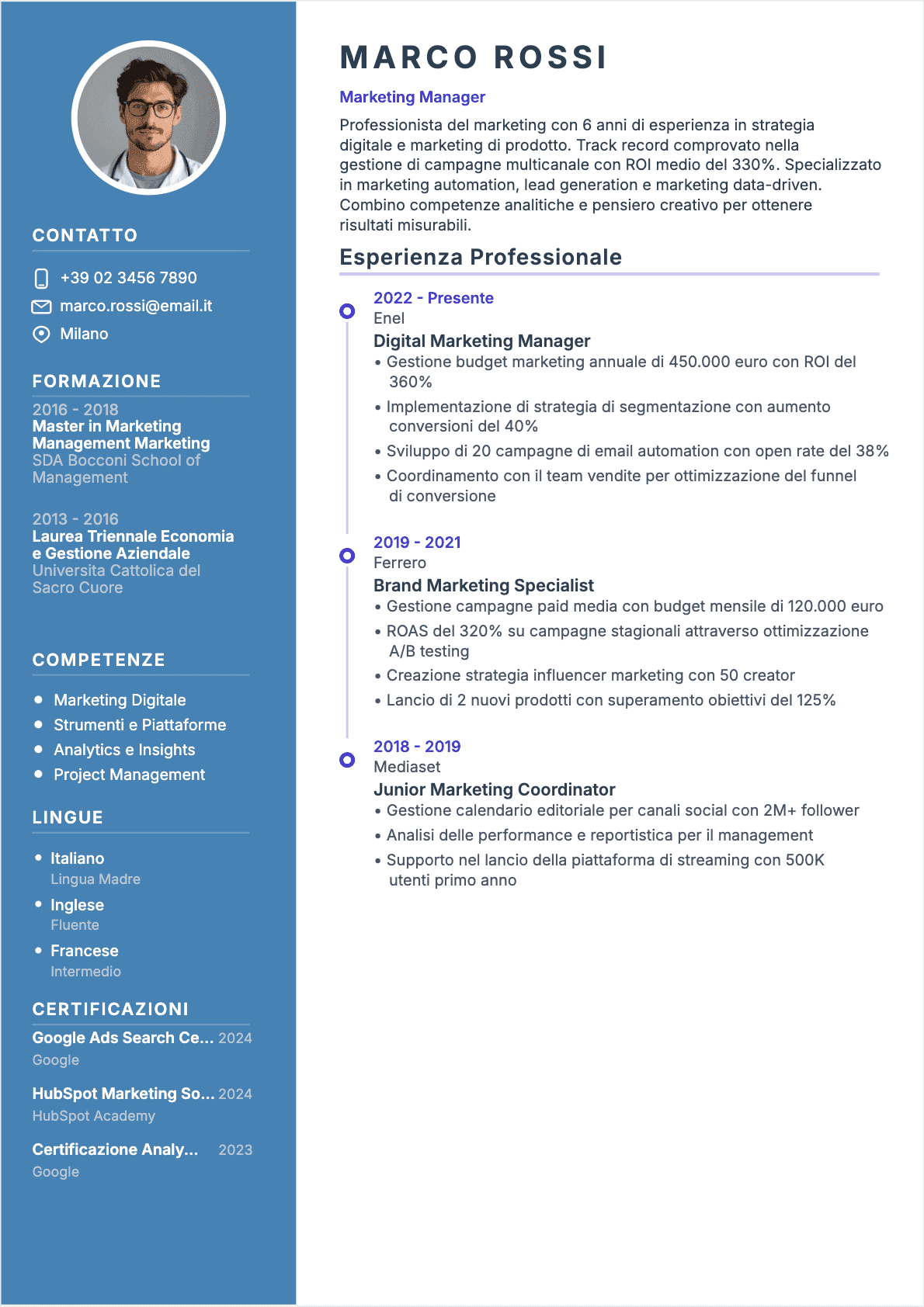 CV Specialista marketing Confirmé - CV Specialista marketing