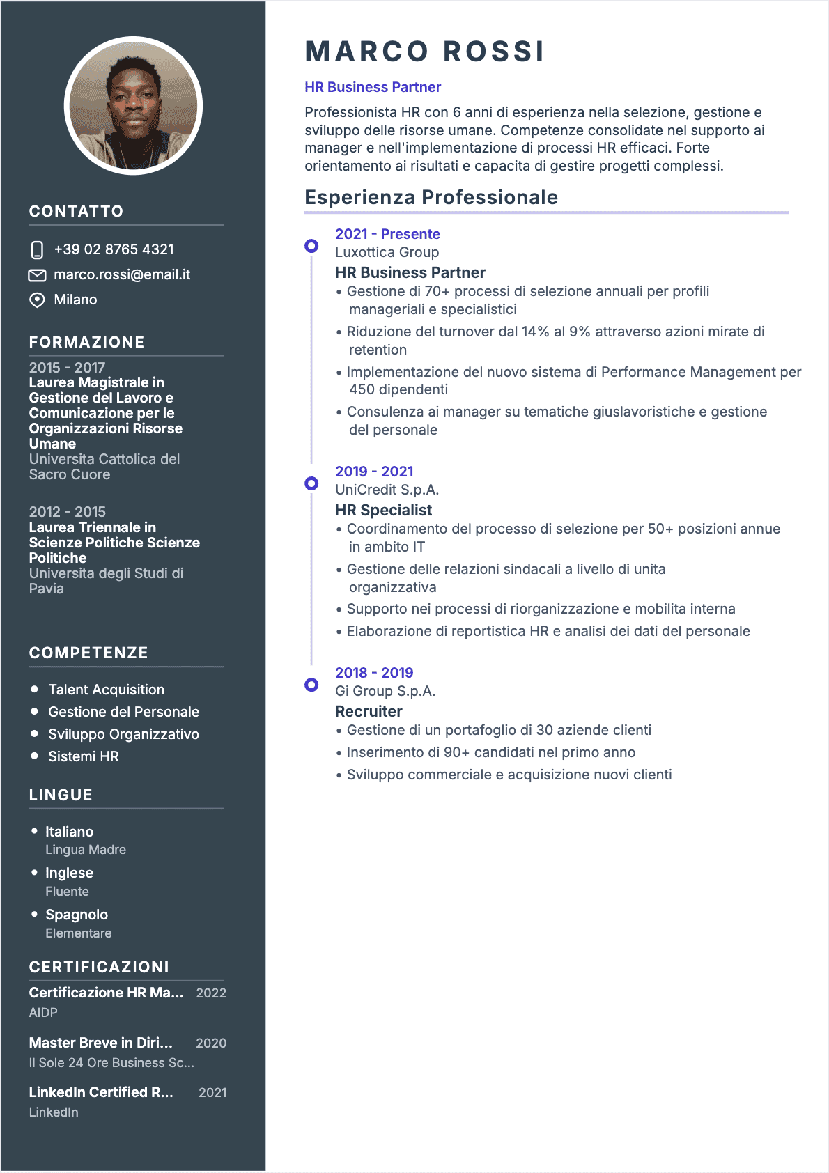 Specialista RU Confirmé - CV Specialista RU
