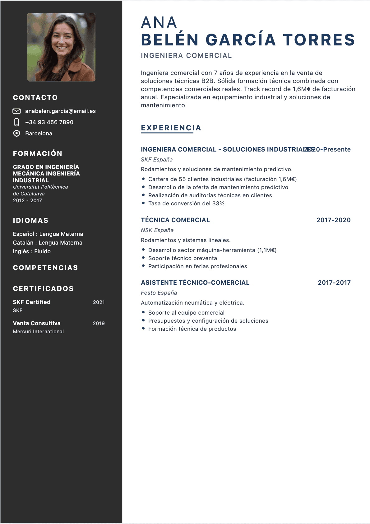 Technical Sales Confirmé - CV Technical Sales