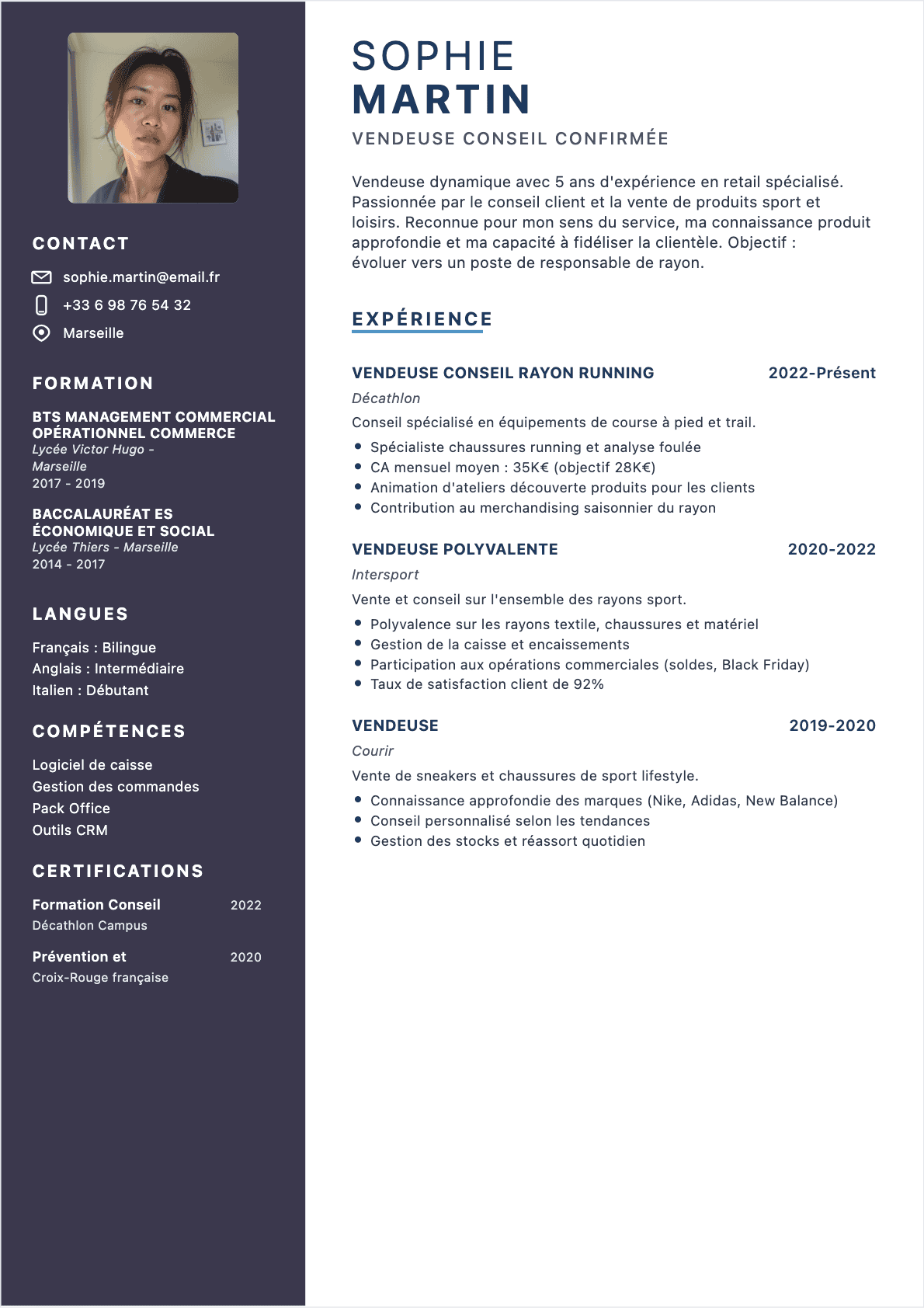 Vendeur Confirmé - CV Vendeur