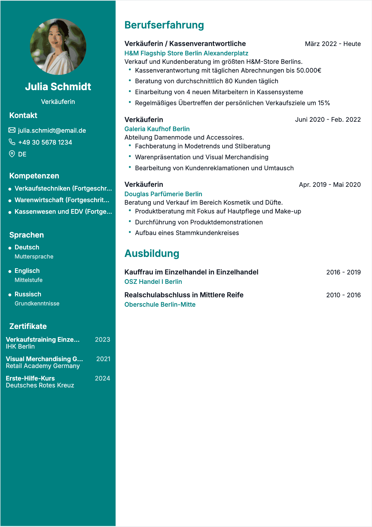 Sales Associate Confirmé - Sales Associate Lebenslauf