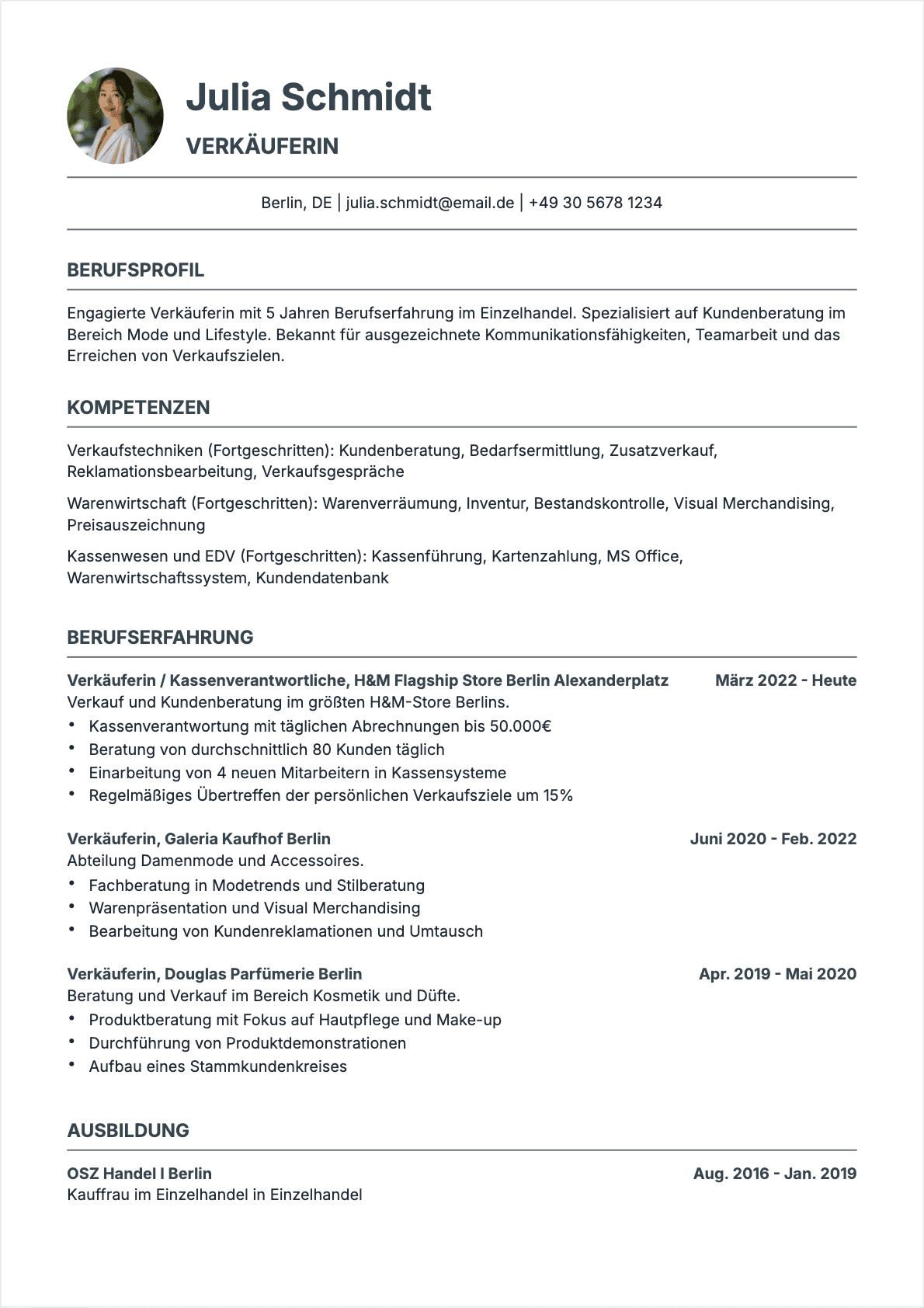 Sales Associate Confirmé - Sales Associate Lebenslauf