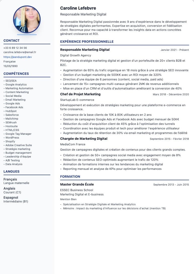 Exemple CV DevOps Engineer