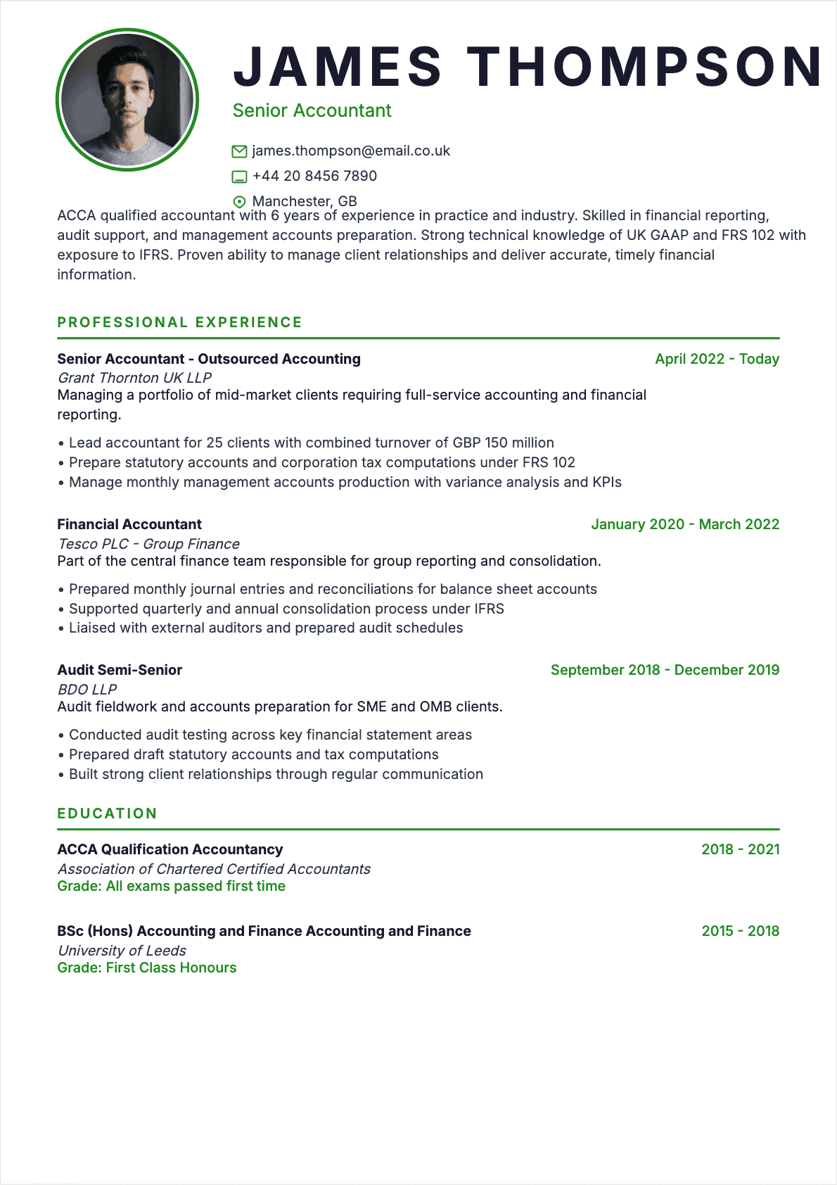 Accountant Resume - Confirmé Resume Accountant Confirmé - Accountant Resume