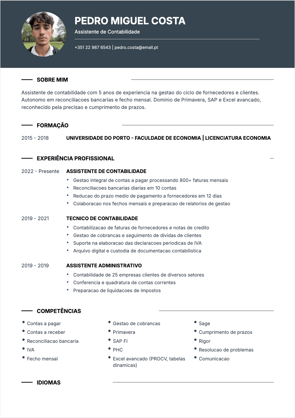 CV Auxiliar de contabilidade - Confirmé CV Auxiliar de contabilidade Confirmé - CV Auxiliar de contabilidade