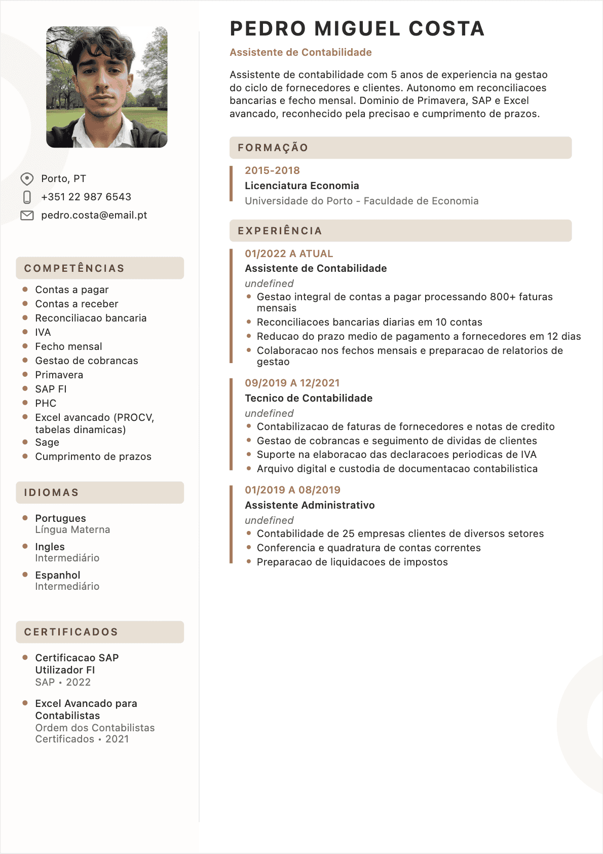 CV Auxiliar de contabilidade - Confirmé CV Auxiliar de contabilidade Confirmé - CV Auxiliar de contabilidade