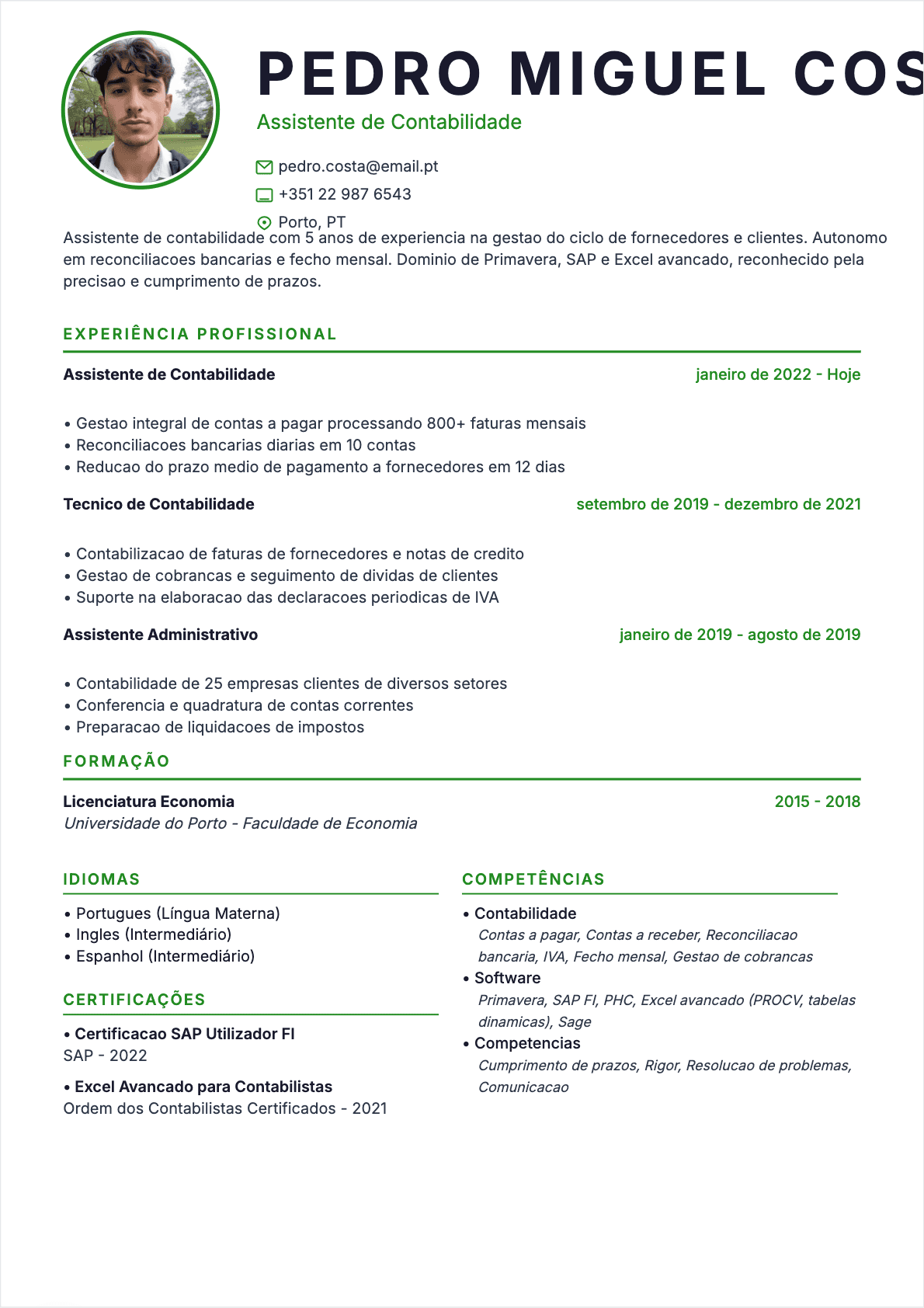 CV Auxiliar de contabilidade - Confirmé CV Auxiliar de contabilidade Confirmé - CV Auxiliar de contabilidade