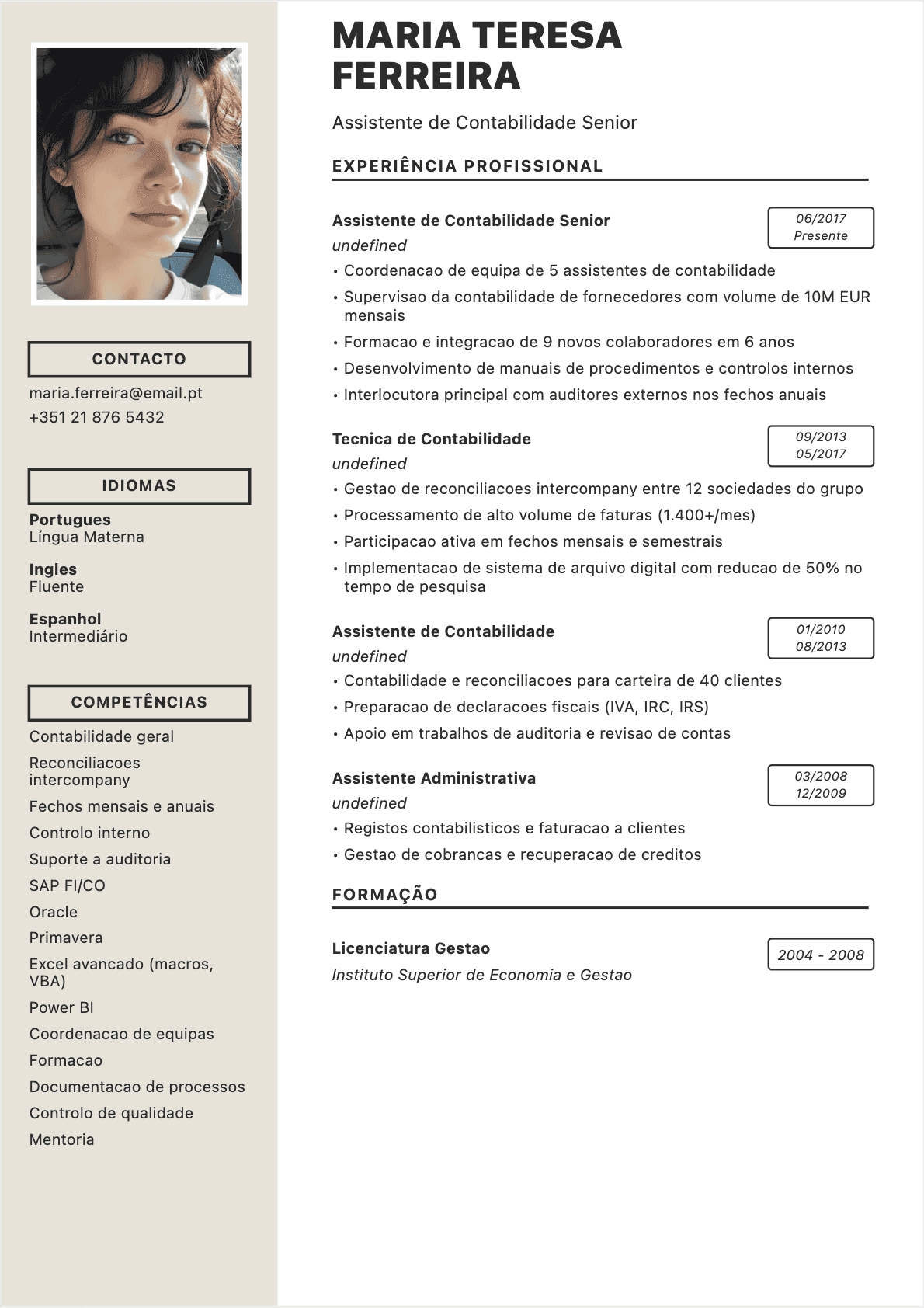 CV Auxiliar de contabilidade - Senior CV Auxiliar de contabilidade Senior - CV Auxiliar de contabilidade