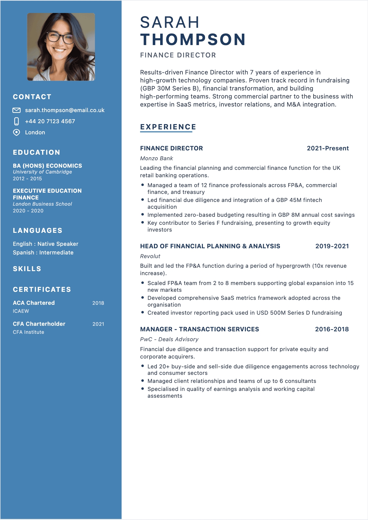 Chief Financial Officer Resume - Confirmé Resume Chief Financial Officer Confirmé - Chief Financial Officer Resume