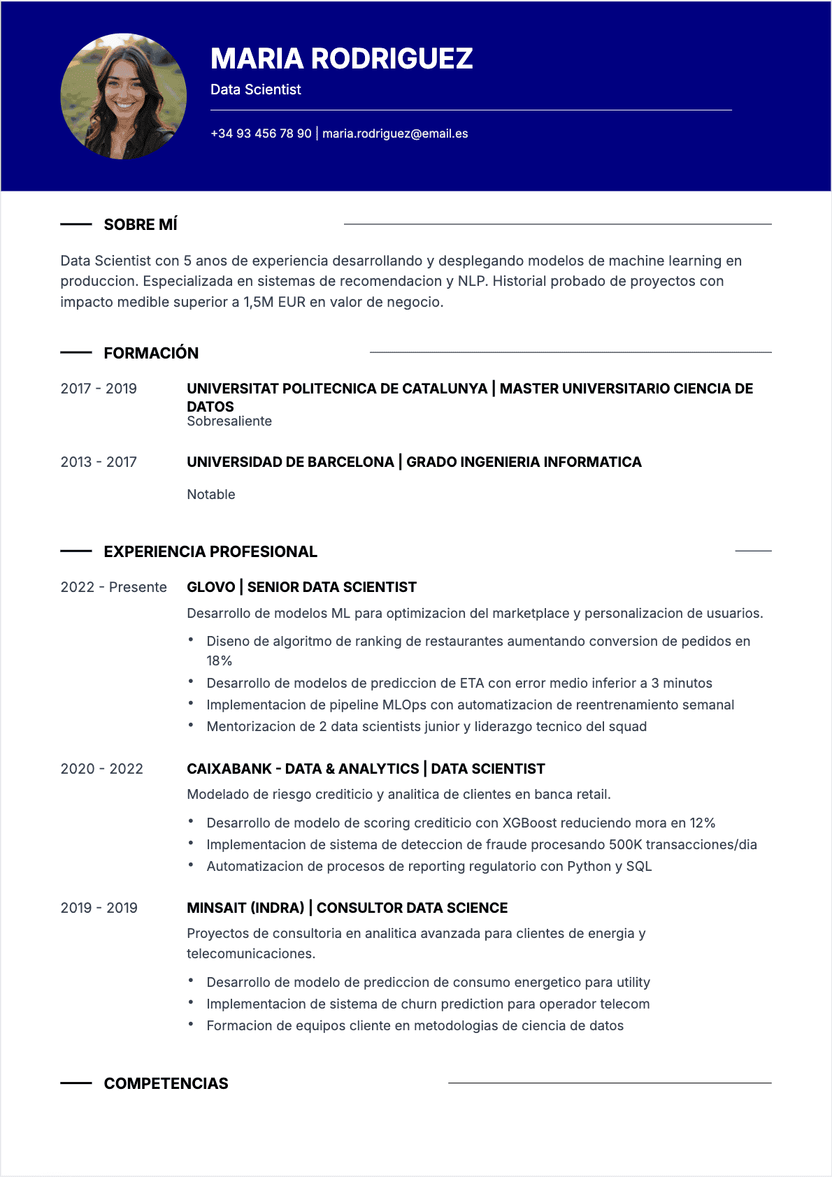 CV Científico de datos - Confirmé CV Científico de datos Confirmé - CV Científico de datos