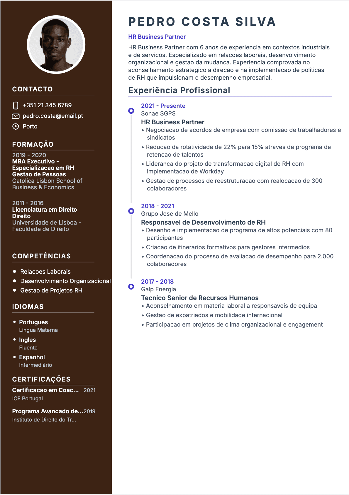 CV Diretor RH - Confirmé CV Diretor RH Confirmé - CV Diretor RH