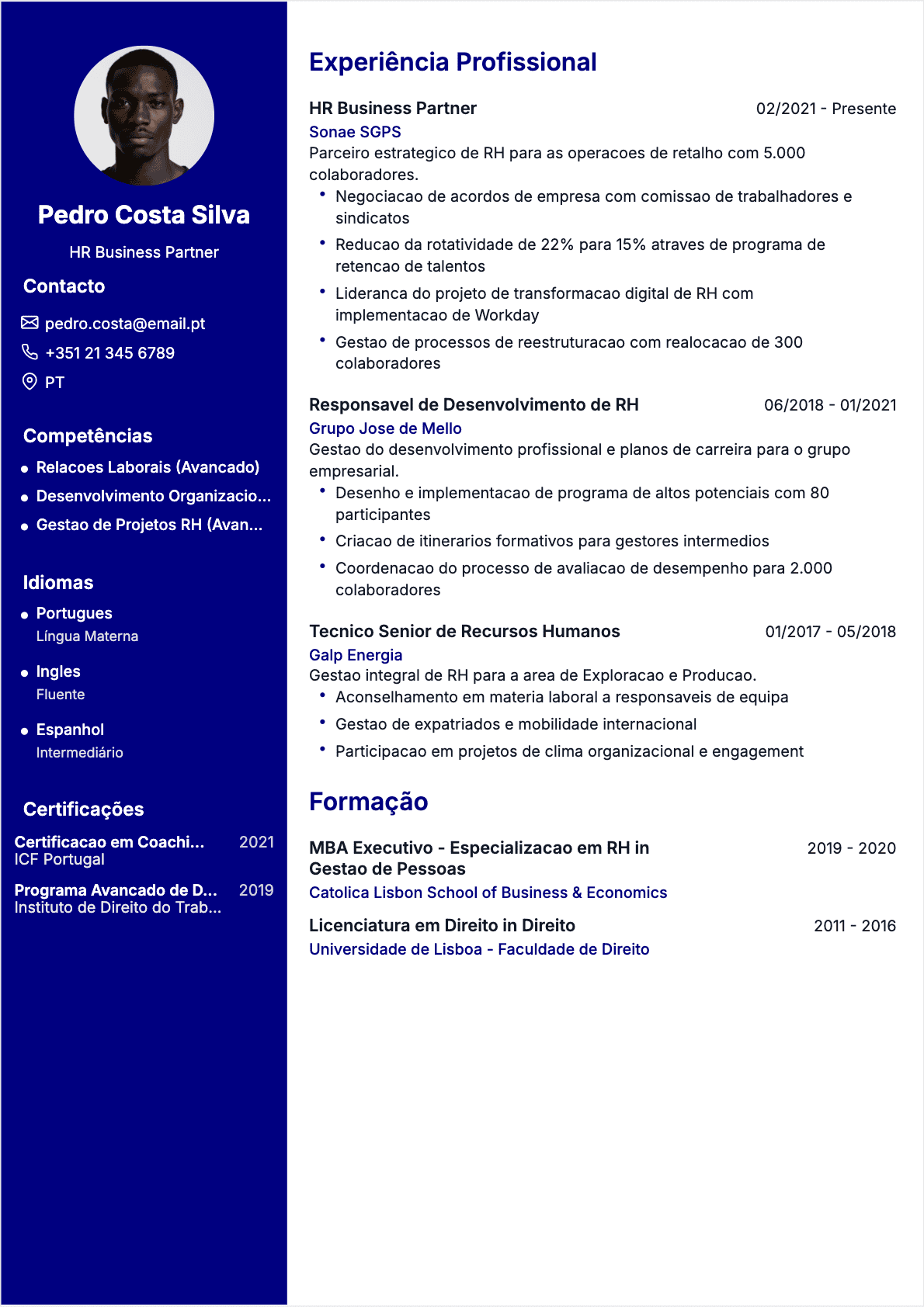 CV Diretor RH - Confirmé CV Diretor RH Confirmé - CV Diretor RH