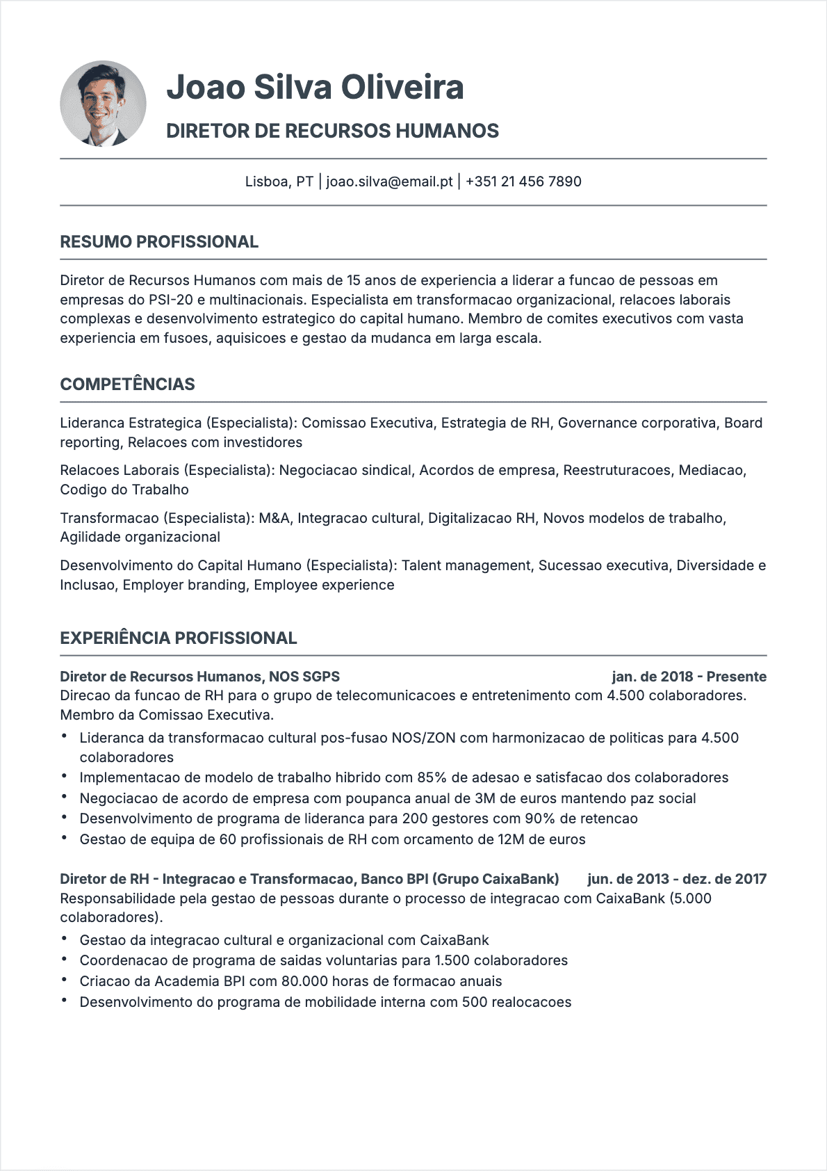 CV Diretor RH - Senior CV Diretor RH Senior - CV Diretor RH