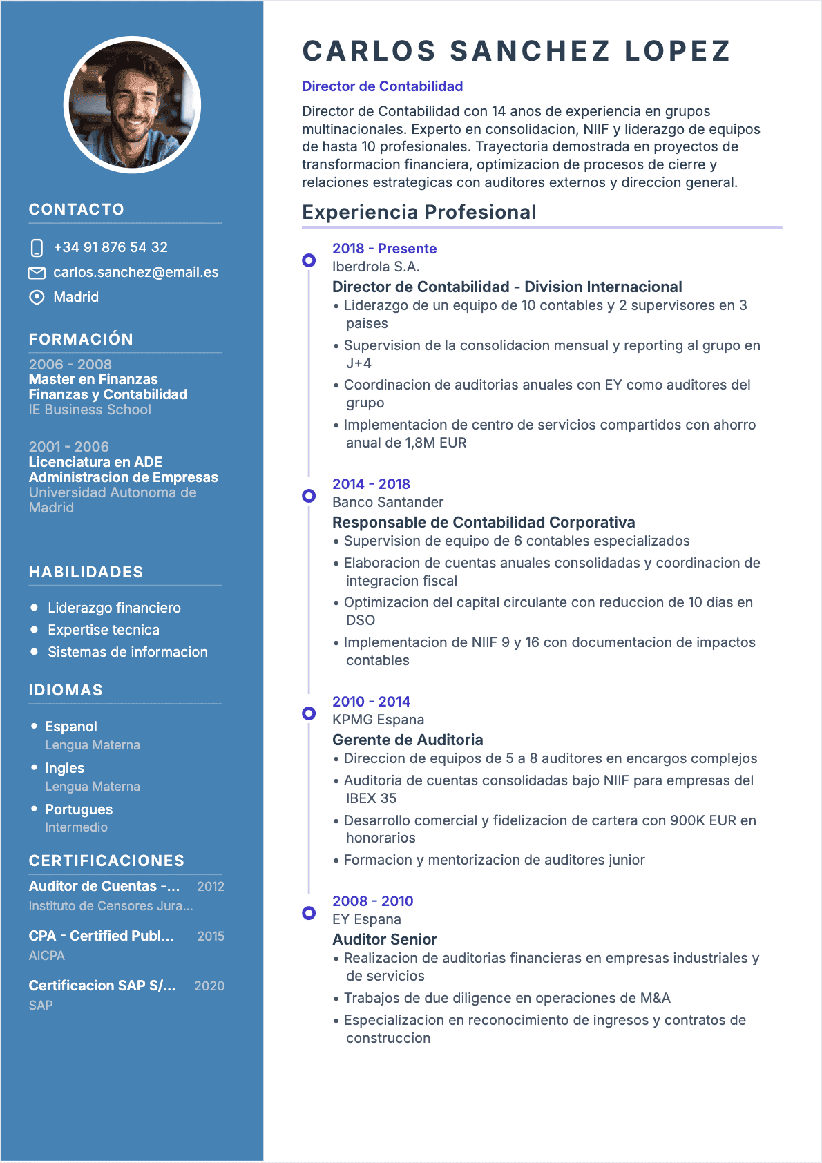 CV Jefe de contabilidad - Senior CV Jefe de contabilidad Senior - CV Jefe de contabilidad