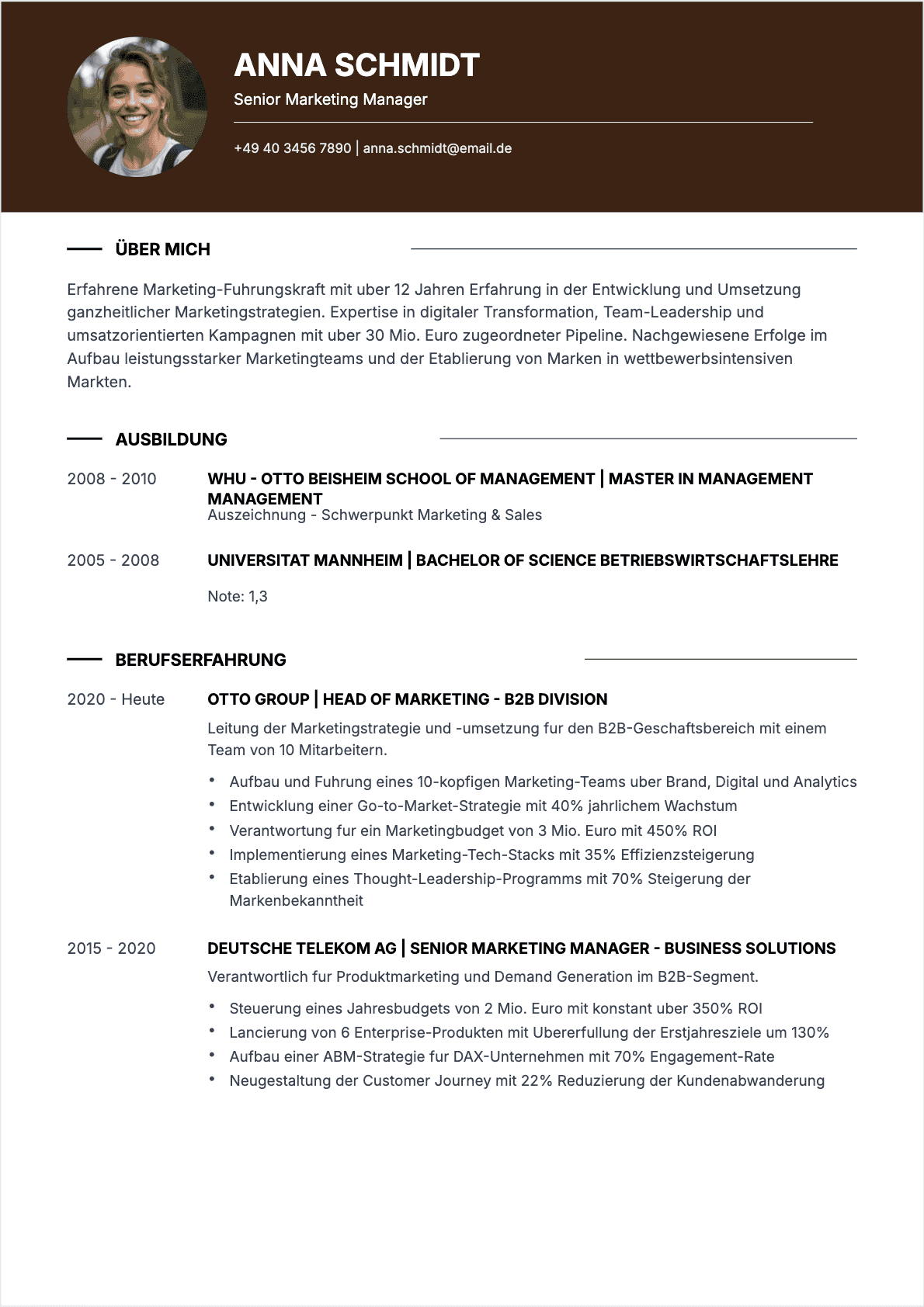 Marketing-Spezialist Lebenslauf - Senior CV Marketing-Spezialist Senior - Marketing-Spezialist Lebenslauf