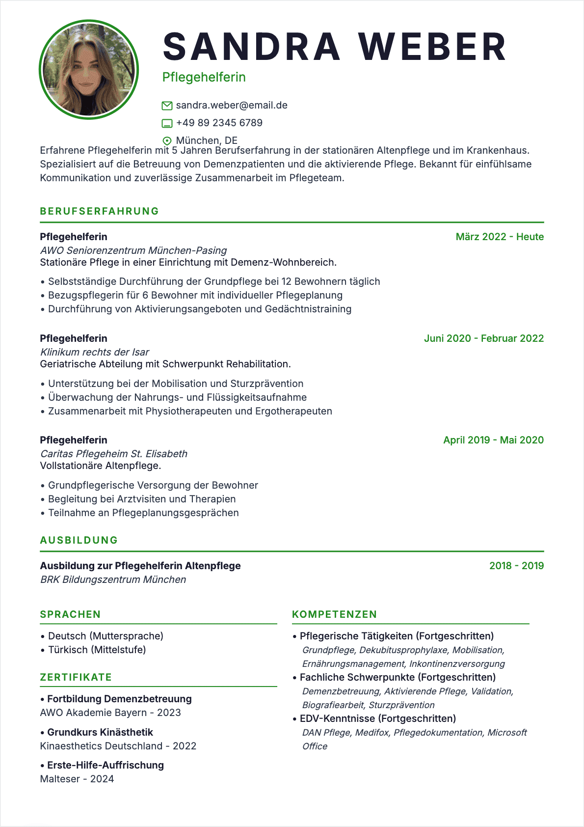 Pflegehelfer Lebenslauf - Confirmé CV Pflegehelfer Confirmé - Pflegehelfer Lebenslauf