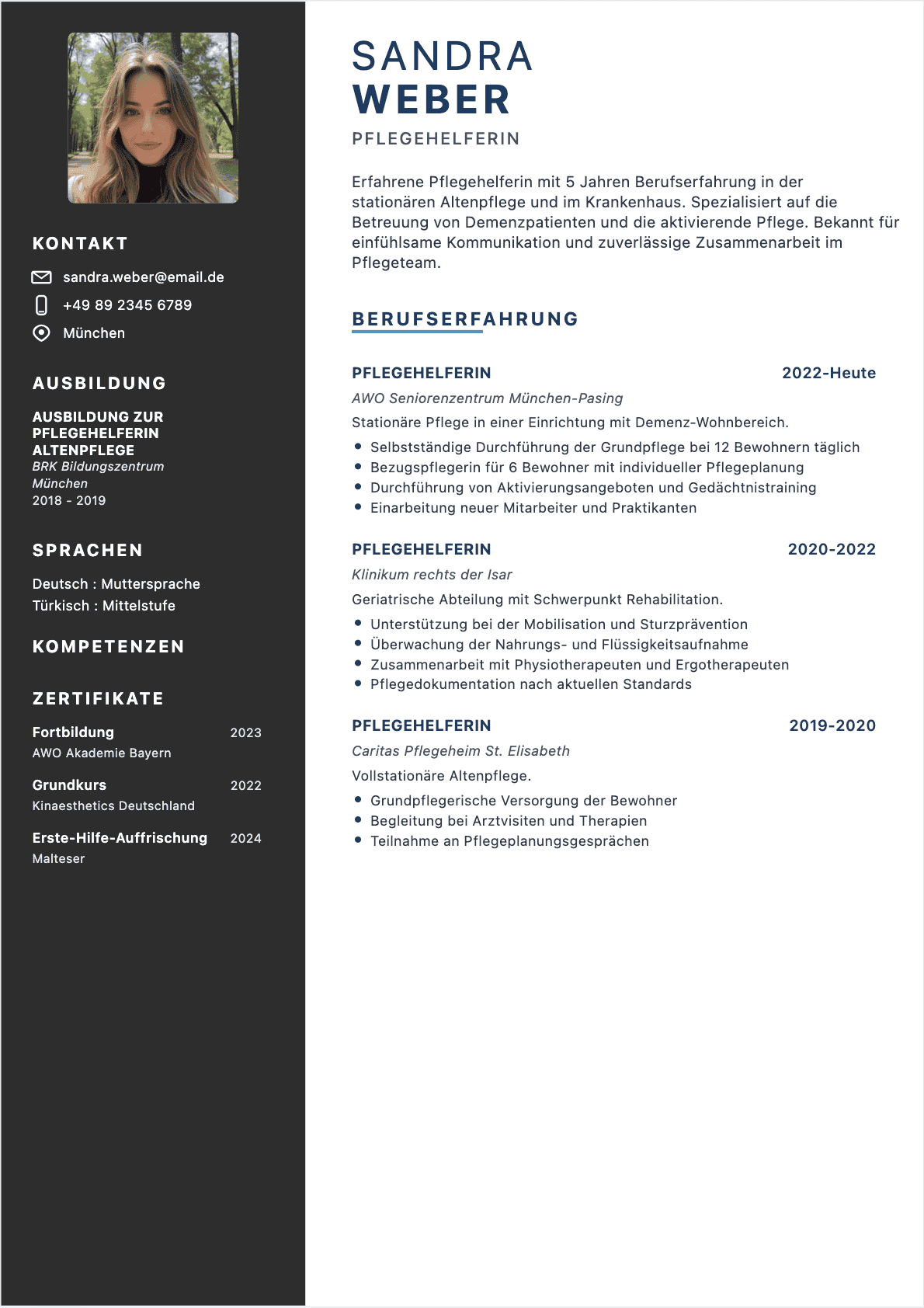 Pflegehelfer Lebenslauf - Confirmé CV Pflegehelfer Confirmé - Pflegehelfer Lebenslauf