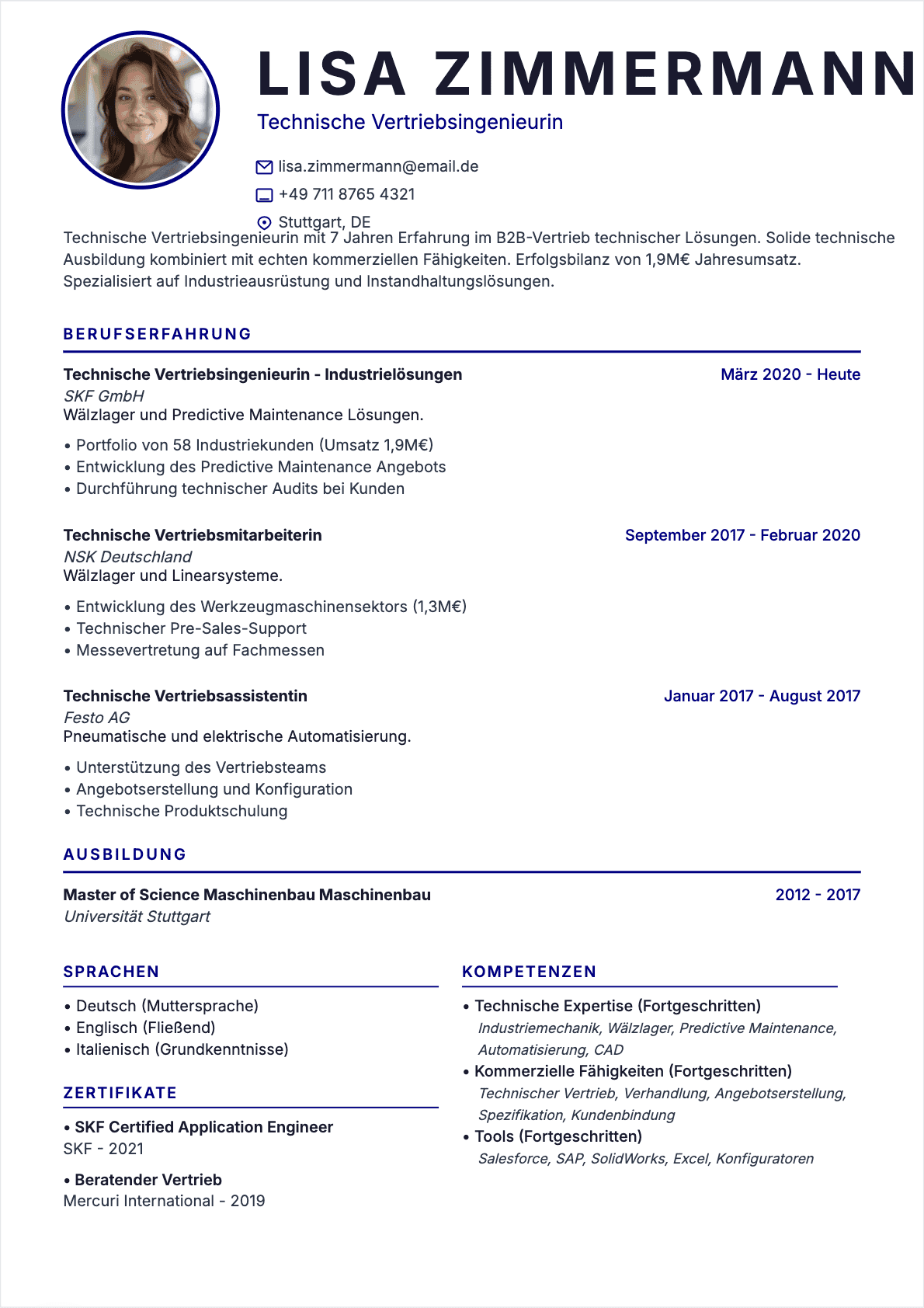 Technical Sales Lebenslauf - Confirmé CV Technical Sales Confirmé - Technical Sales Lebenslauf