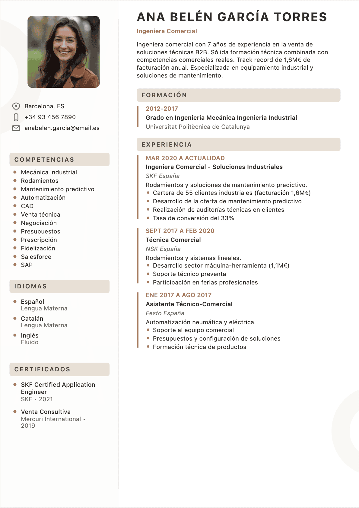 CV Technico Comercial - Confirmé CV Technico Comercial Confirmé - CV Technico Comercial