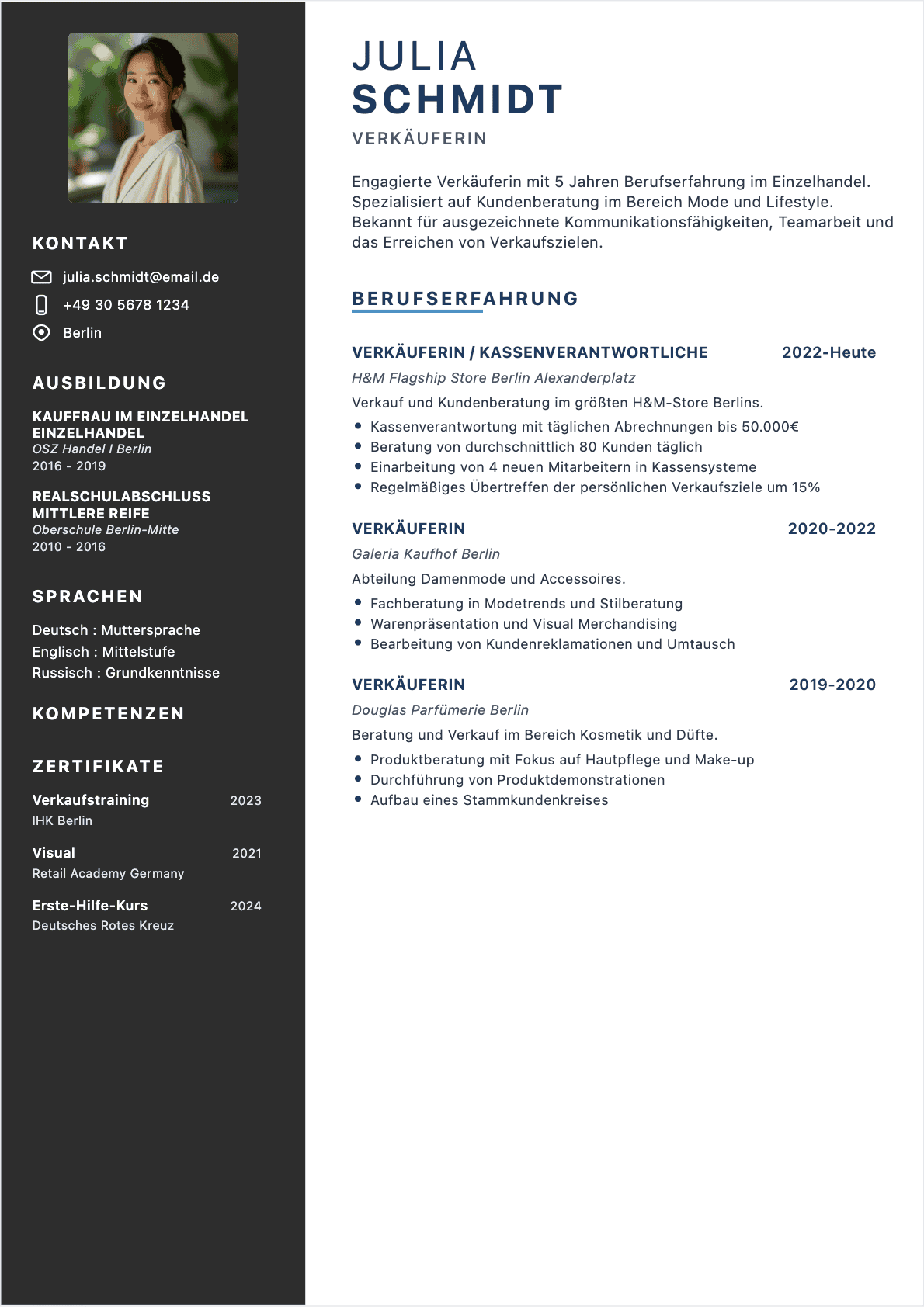 Sales Associate Lebenslauf Vorlage herunterladen Sales Associate Lebenslauf Vorlage, Intermediate