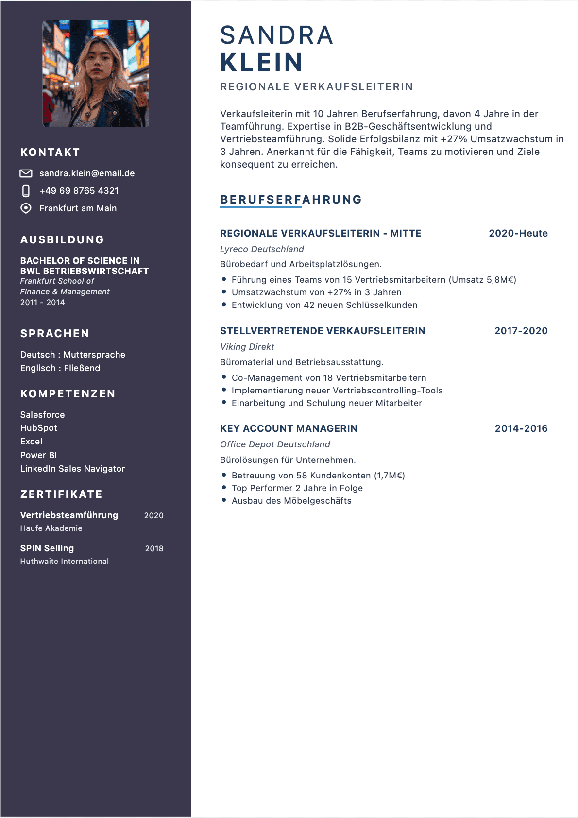 Verkaufsleiter Lebenslauf - Confirmé CV Verkaufsleiter Confirmé - Verkaufsleiter Lebenslauf
