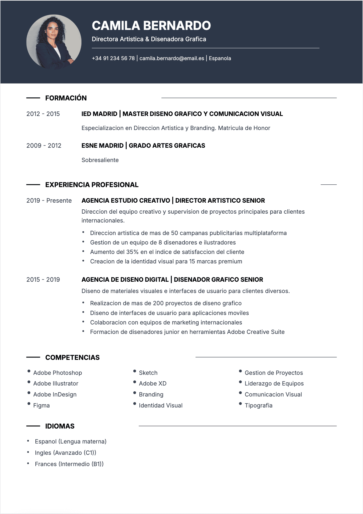 templateNames.mono - Plantilla de carta lista para ATS