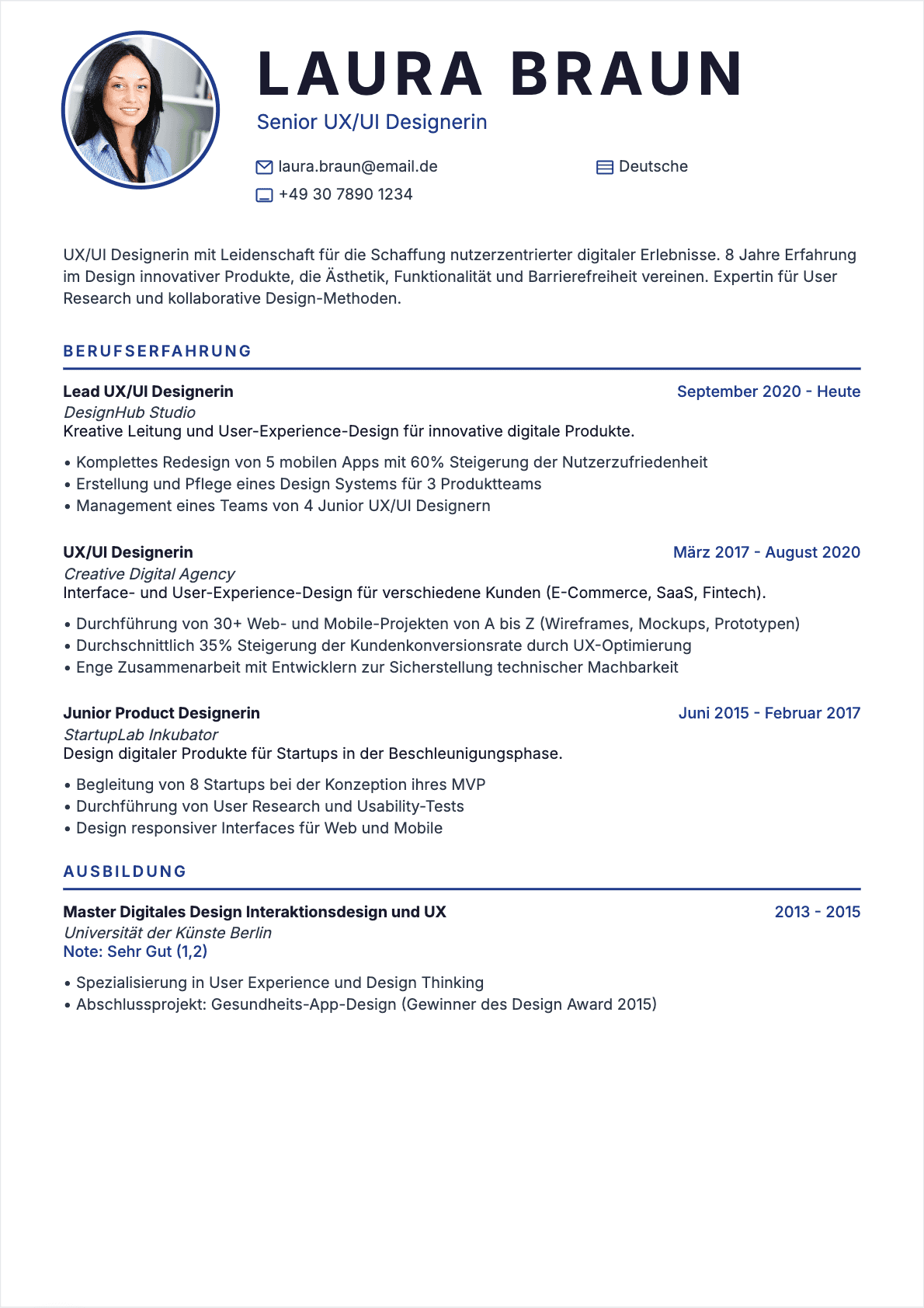 Brief Atlas - ATS-optimierte professionelle Anschreiben-Vorlage