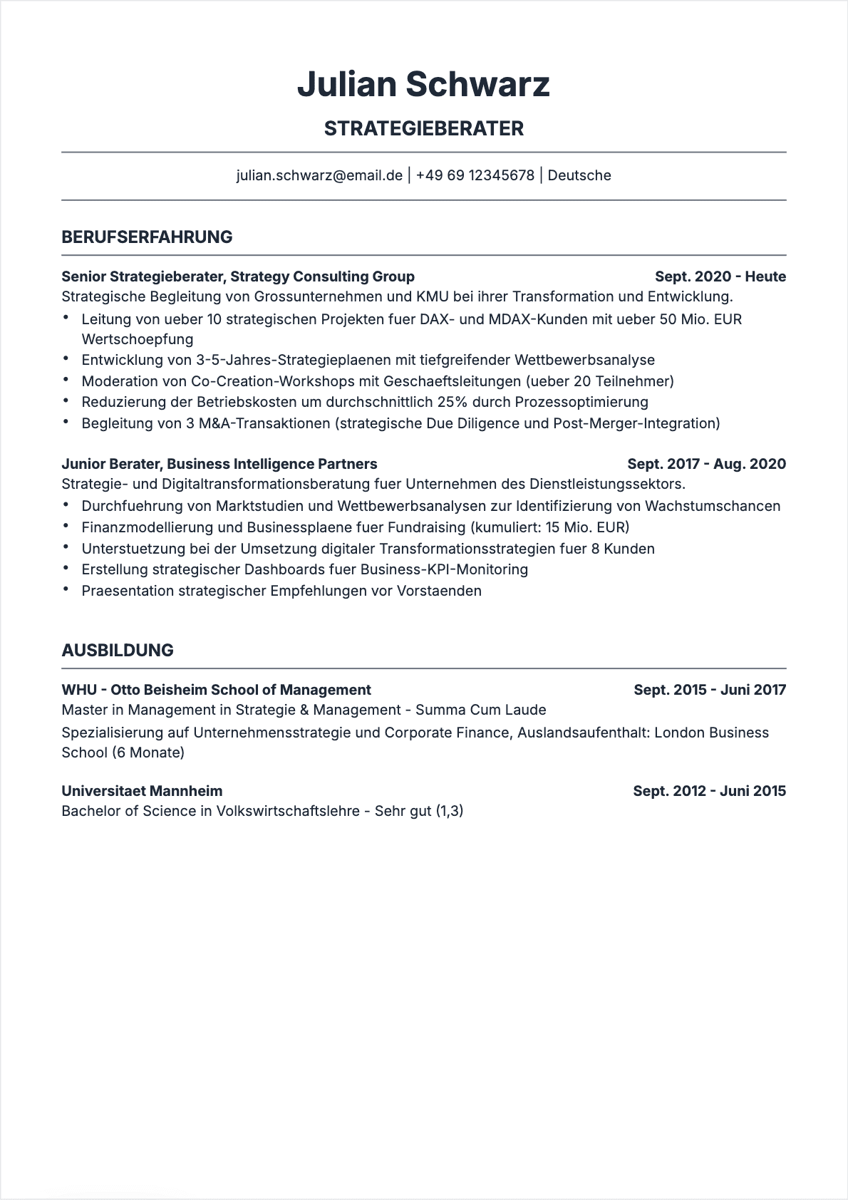 templateNames.frame - ATS-optimierte professionelle Anschreiben-Vorlage