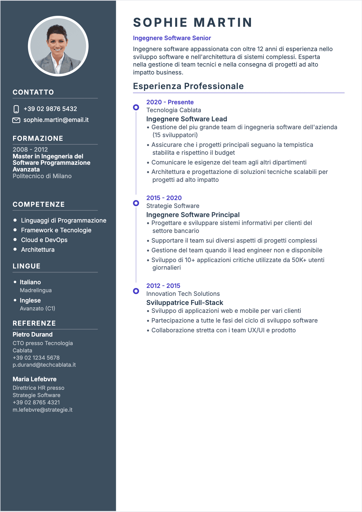 templateNames.pulse - Modello di lettera di presentazione professionale ottimizzato per ATS